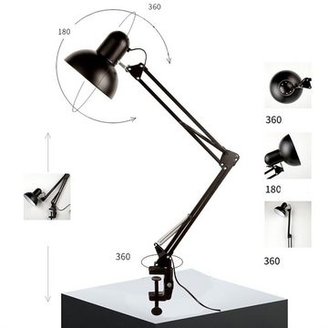 yozhiqu LED Schreibtischlampe LED-Schreibtischlampe - Energiesparende Beleuchtung, mit Dimmfunktion, Flexibler Arm und Modernem Design