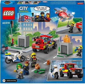 LEGO® Konstruktionsspielsteine Löscheinsatz und Verfolgungsjagd (60319), LEGO® City, (295 St)