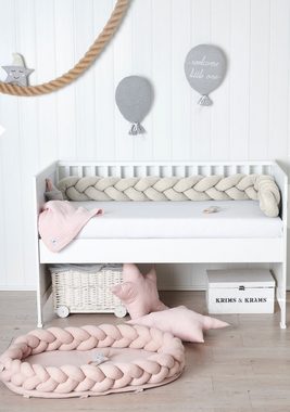 Nordic Coast Company Nestchenschlange Bettschlange geflochten 100% Baumwolle. Für Beistellbett & Babybett, Auf Schadstoffe geprüft. CE gestestet