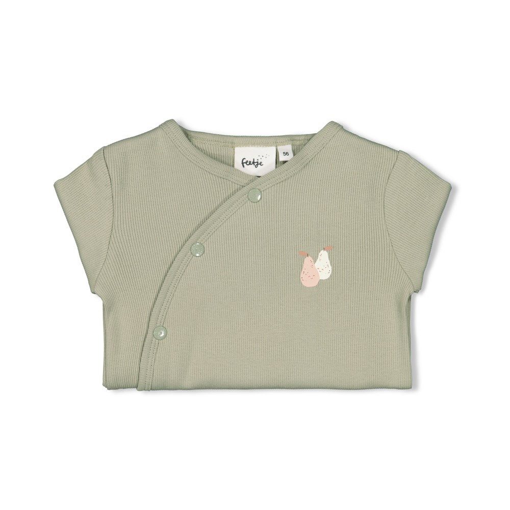 Feetje Pyjama Feetje Baby Strampler Strampelanzug Schlafanzug Krempelfuß grün (1 tlg)