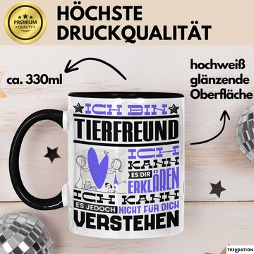 Trendation Tasse Tierfreund Geschenk Kaffee-Tasse Geschenkidee für Tierfreund Ich Bin T