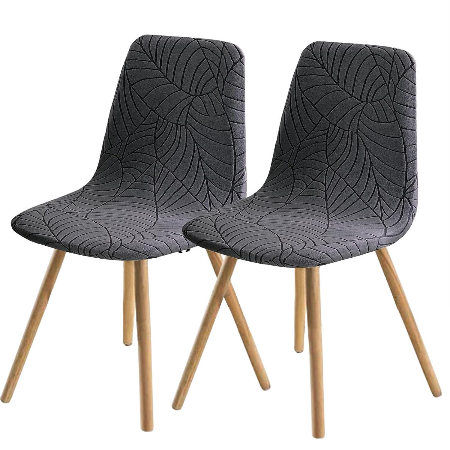 Refttenw Stuhlhusse Esstisch Elastizität Blattdruck Abnehmbar Waschbar Stuh günstig online kaufen