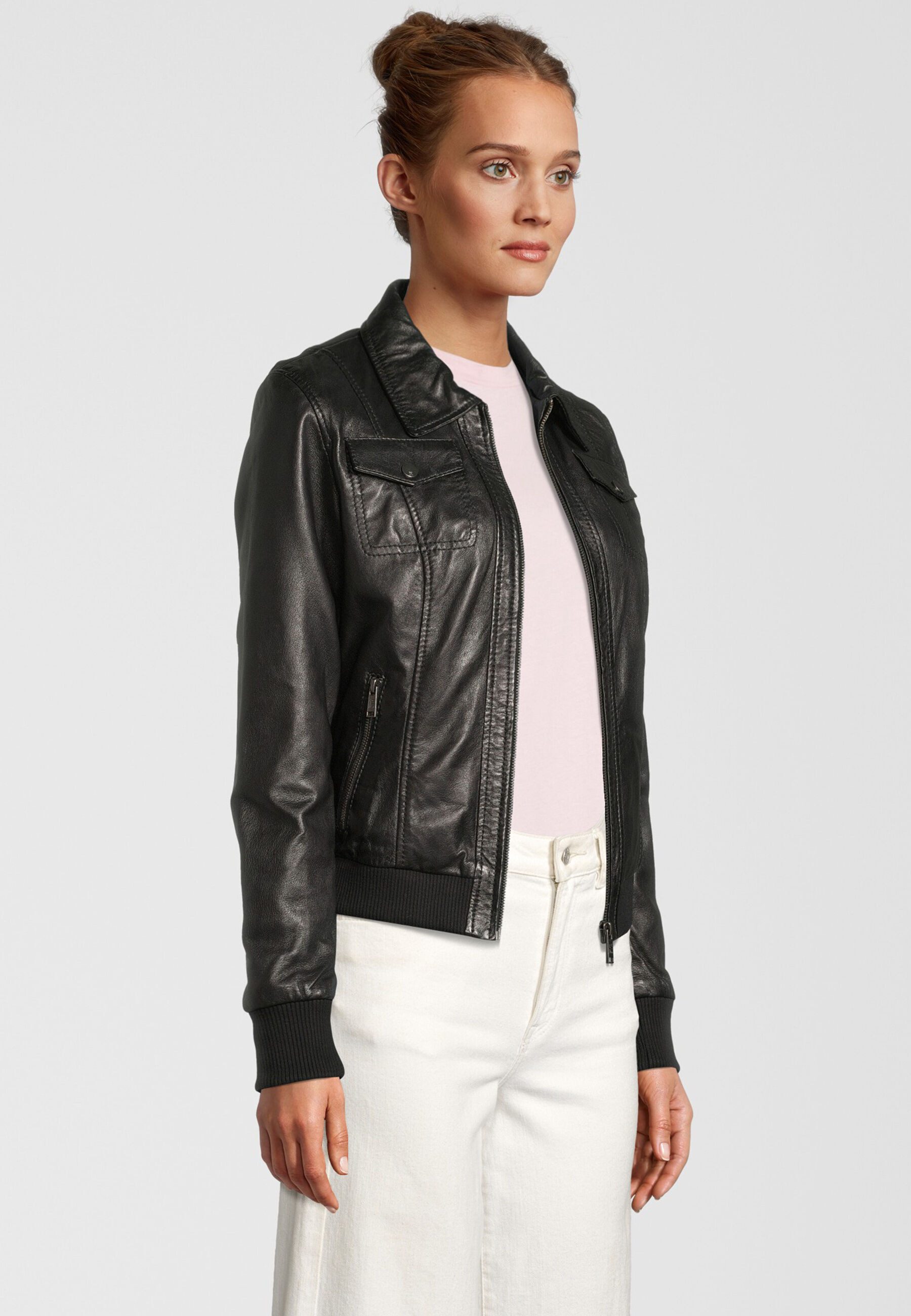 H.I.S Lederjacke SINA (1-St) mit Hemdkragen – Bild 4 von 5