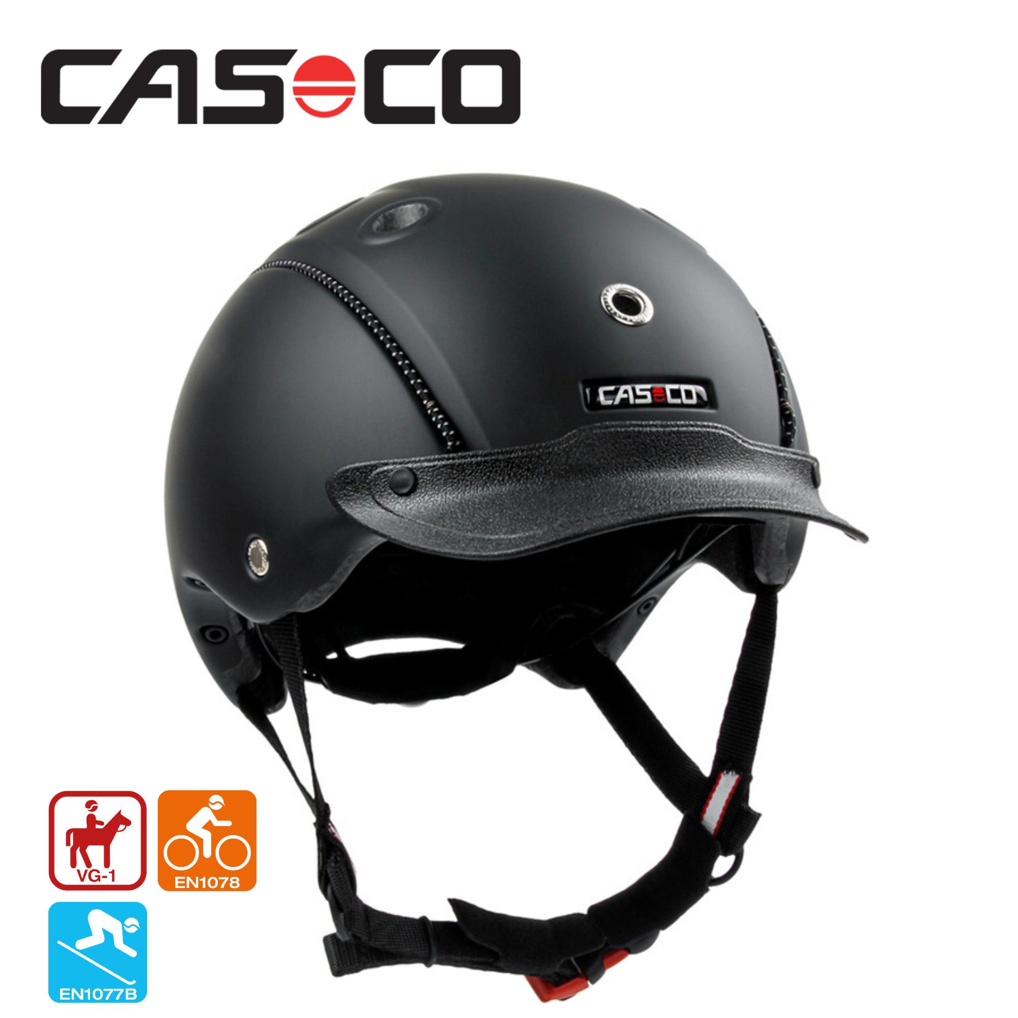 CASCO Reithelm Casco Choice 2 Turnier Reithelm Schwarz Matt Gr. S (52-56cm)