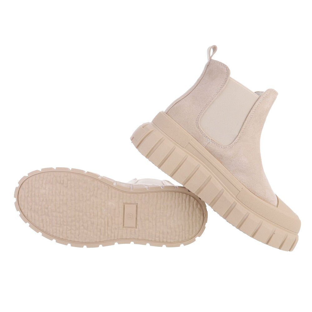 Ital-Design Damen Chelsea Freizeit Plateaustiefelette (80898127) Keilabsatz günstig online kaufen