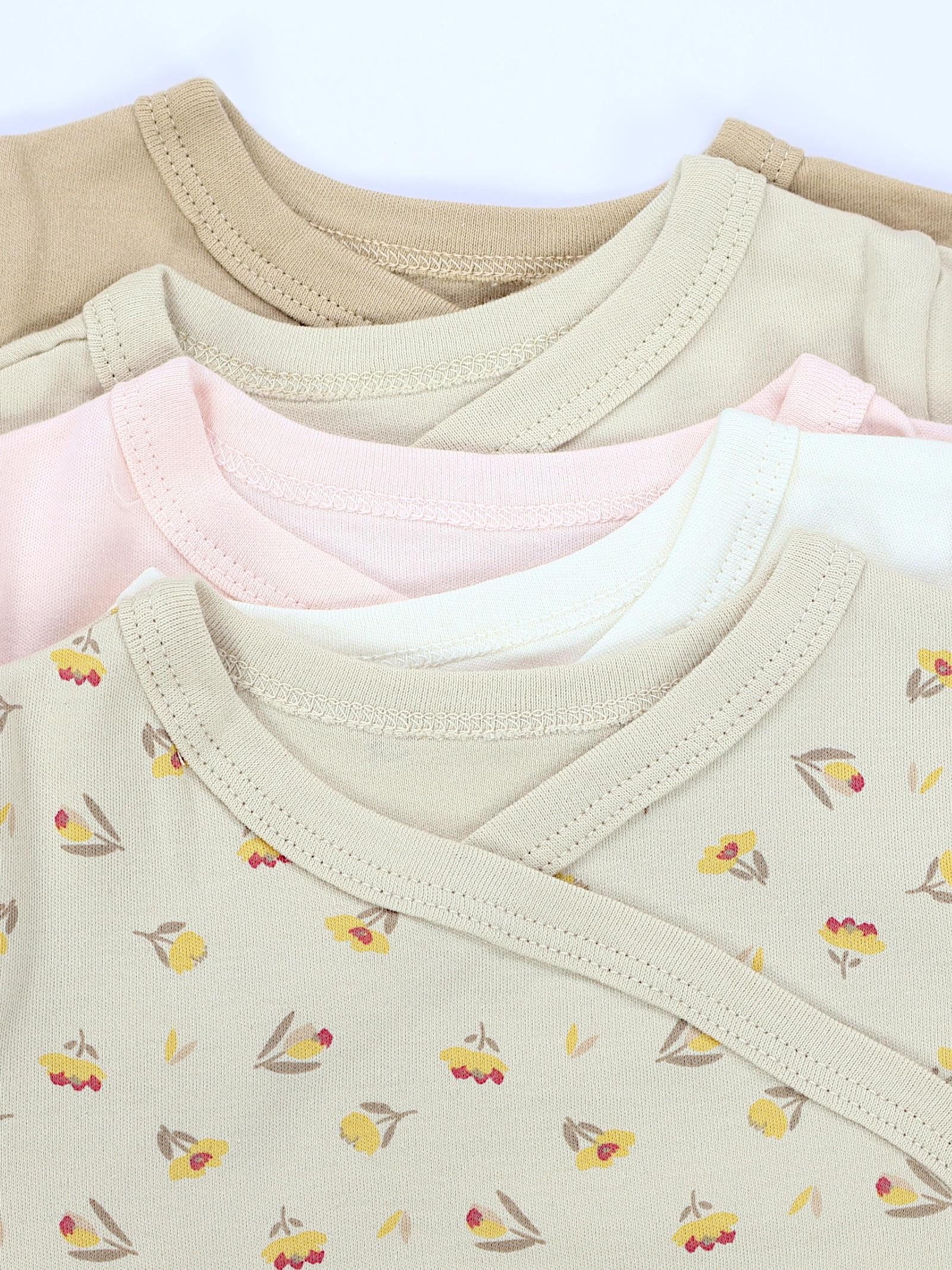 TupTam Wickelshirt TupTam Baby Mädchen Langarm Wickelshirt Baumwolle 5er Set – Bild 5 von 5