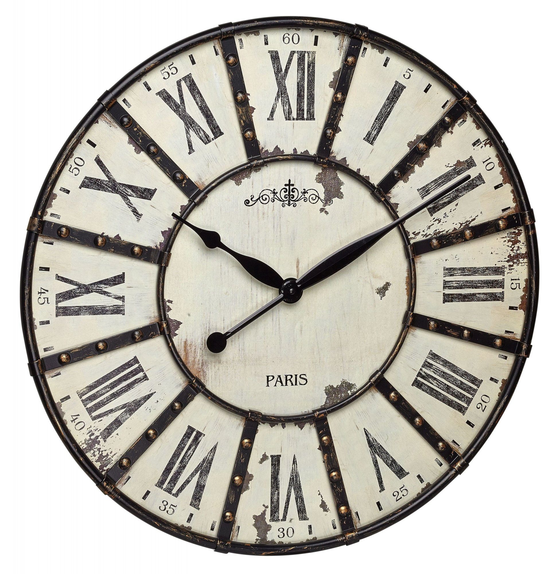Wanduhr TFA 60.3039.02 Analoge XXL Wanduhr VINTAGE 60 cm