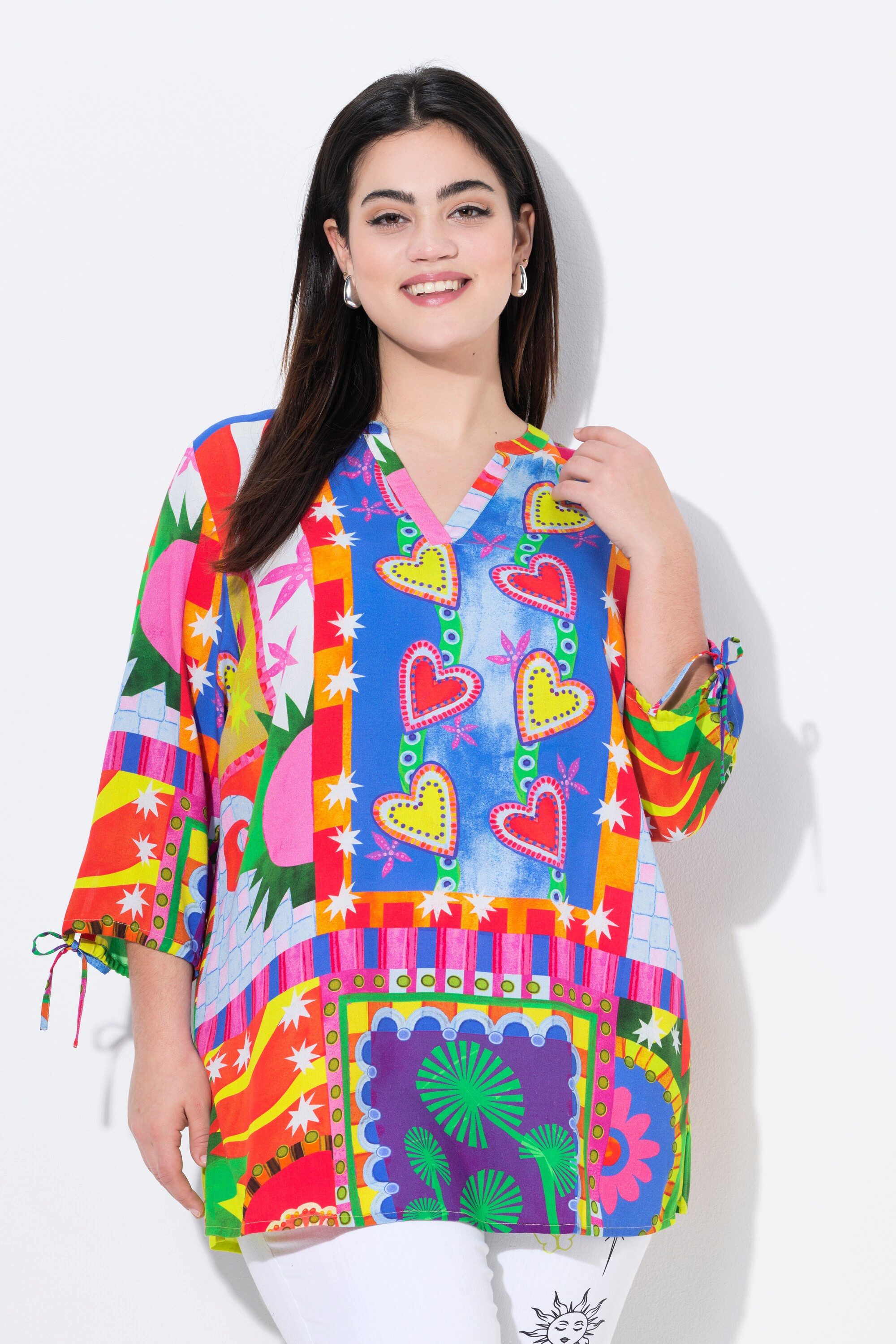 Angel of Style Druckbluse Bluse A-Linie Mustermix-Druck 3/4-Ärmel günstig online kaufen