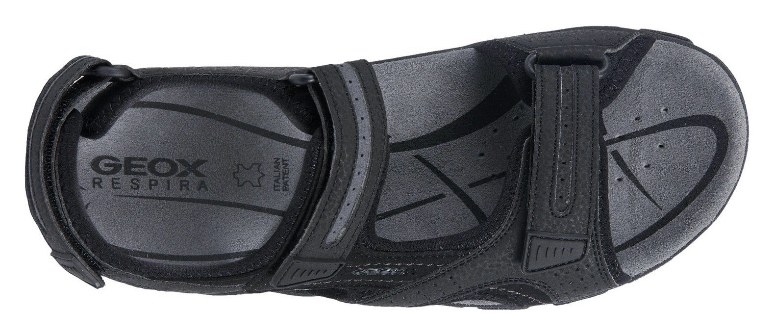 Geox UOMO SANDAL STRADA Sandale, Sommerschuh, Klettschuh, Outdoorsandale, im Trekking-Look