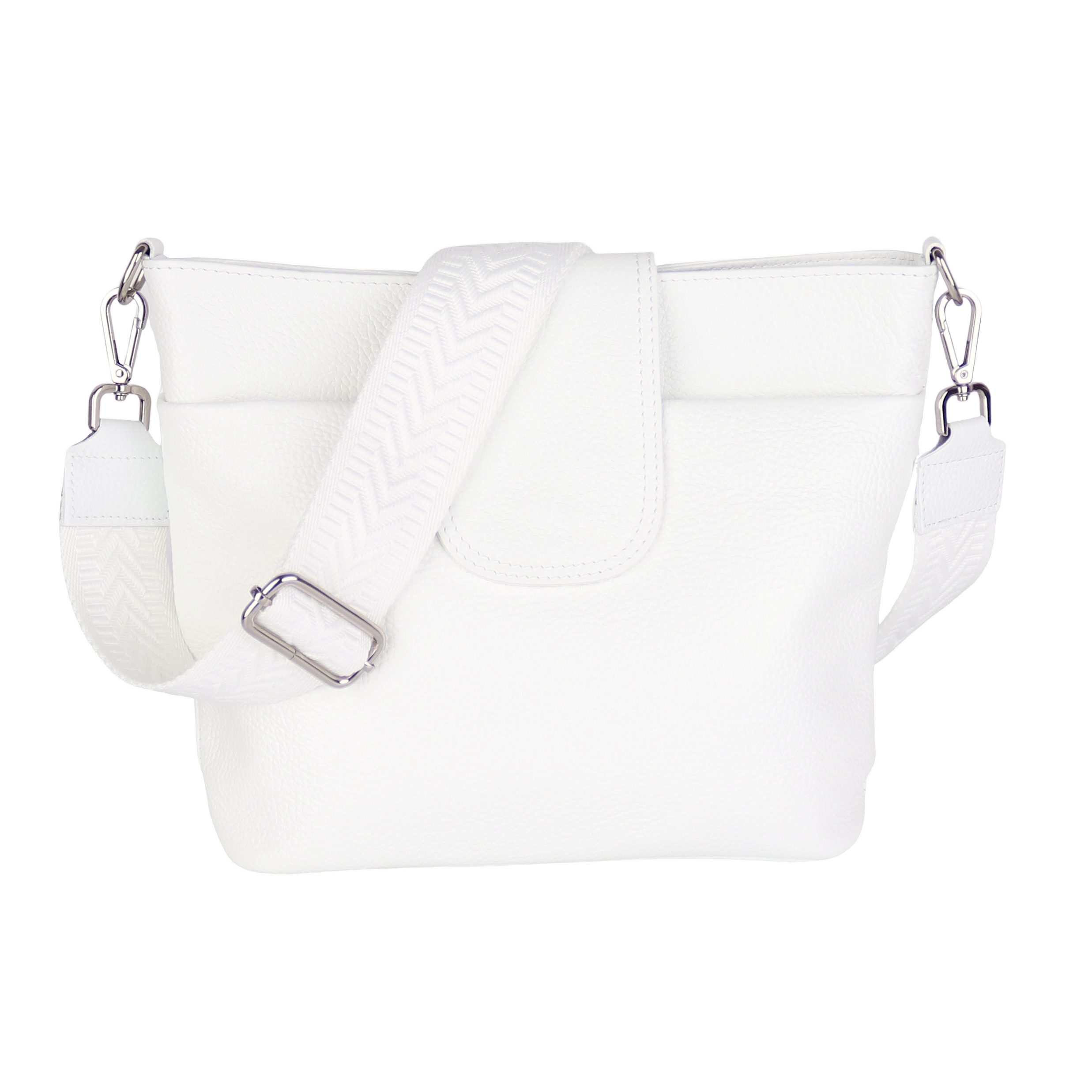 MIRROSI Umhängetasche Damen, Crossbody Bag, Echtleder Made in Italy (1 Tasche mit 1 oder 2 Gurte), verstellbaren Schulterriemen), 30x24,50x9cm (BXHXT) viel Stauraum
