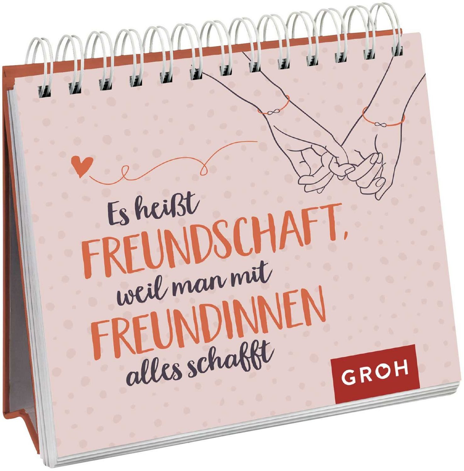 Es heißt Freundschaft, weil man mit Freundinnen alles schafft / diverse, Schöner Aufsteller als kleines Geschenk für die beste Freundin