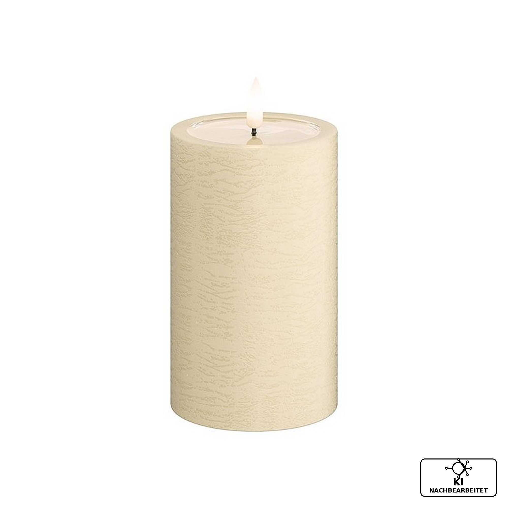 Deluxe Homeart LED-Kerze LED Stumpenkerze 12,5 cm creme von Deluxe / Unique Homeart Candle / Ke