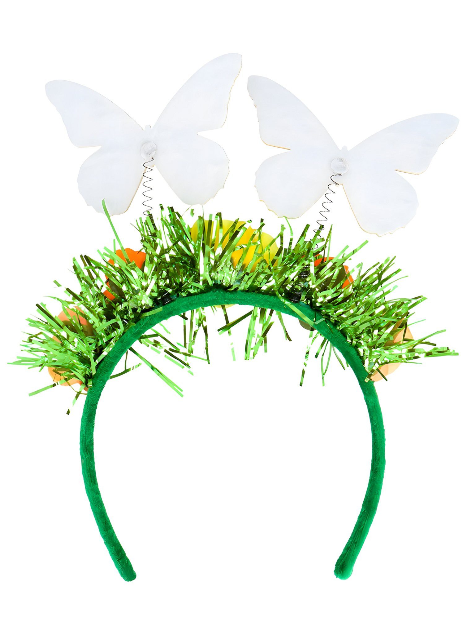 Boland Kostüm Schmetterlingsblüten Haarreif, Da kriegst' die Flatter: magischer Kopfschmuck mit Blumen und Schmette