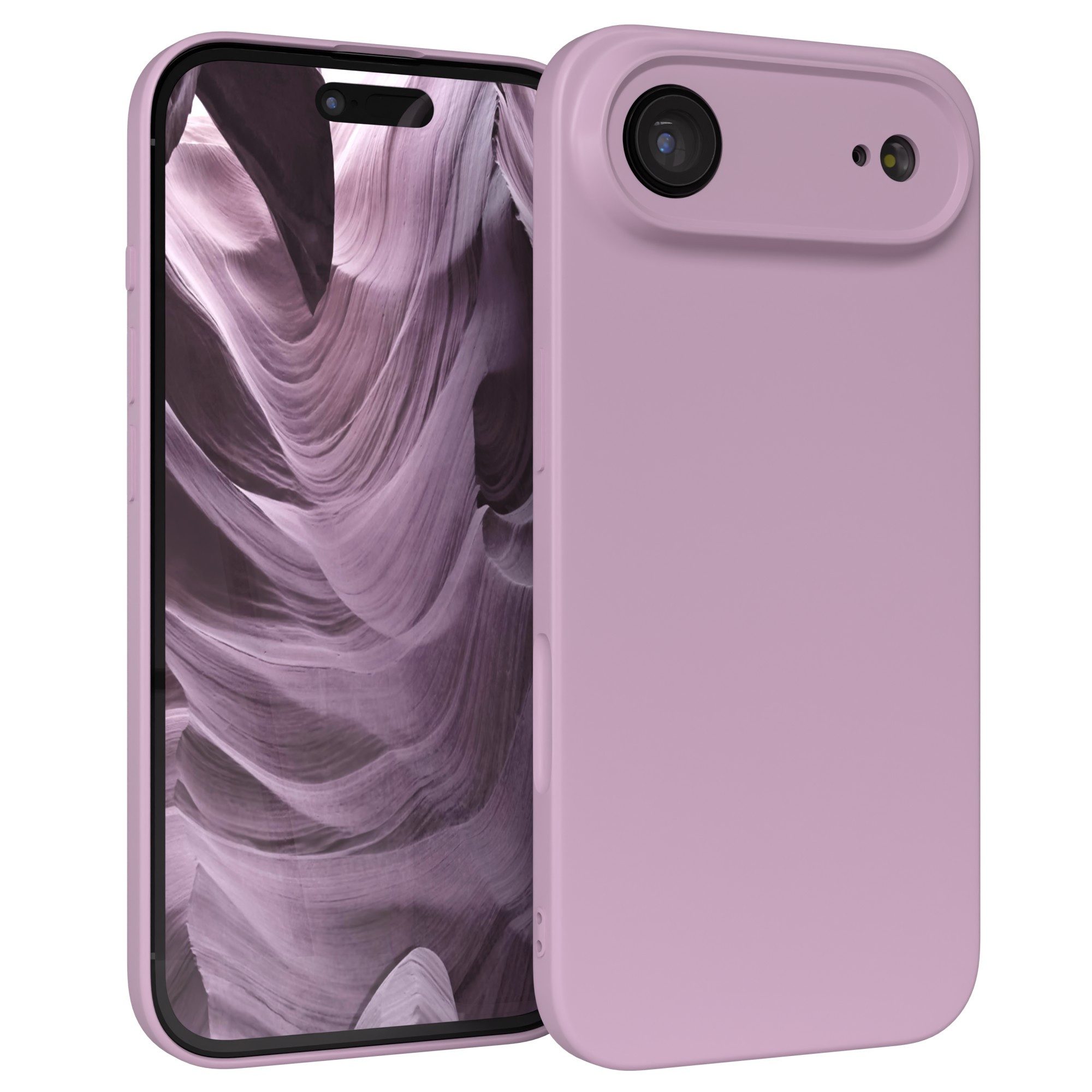 EAZY CASE Handyhülle für Apple iPhone Air Hülle Silikon 6,5 Zoll, Hülle mit Kameraschutz Handycase Soft Smart Slimcover Lila / Flieder
