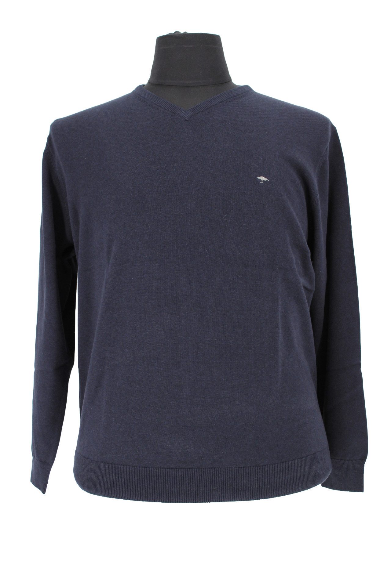 FYNCH-HATTON Strickpullover V-Neck, Superfine navy