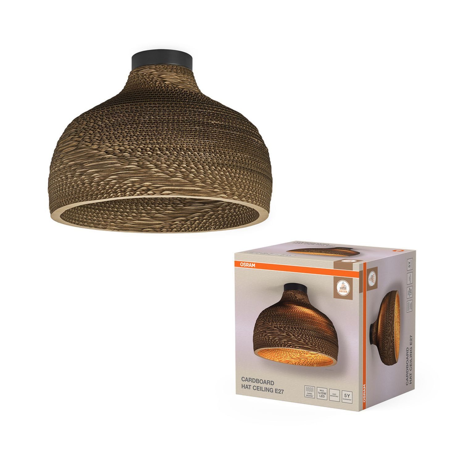 Licht-Erlebnisse Deckenleuchte GERA, ohne Leuchtmittel, E27 D: 36 cm rund Modern