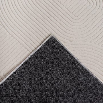 Teppich Schöner warmer Teppich mit elegantem Linienmuster in creme, Carpetia, rechteckig, Höhe: 16 mm