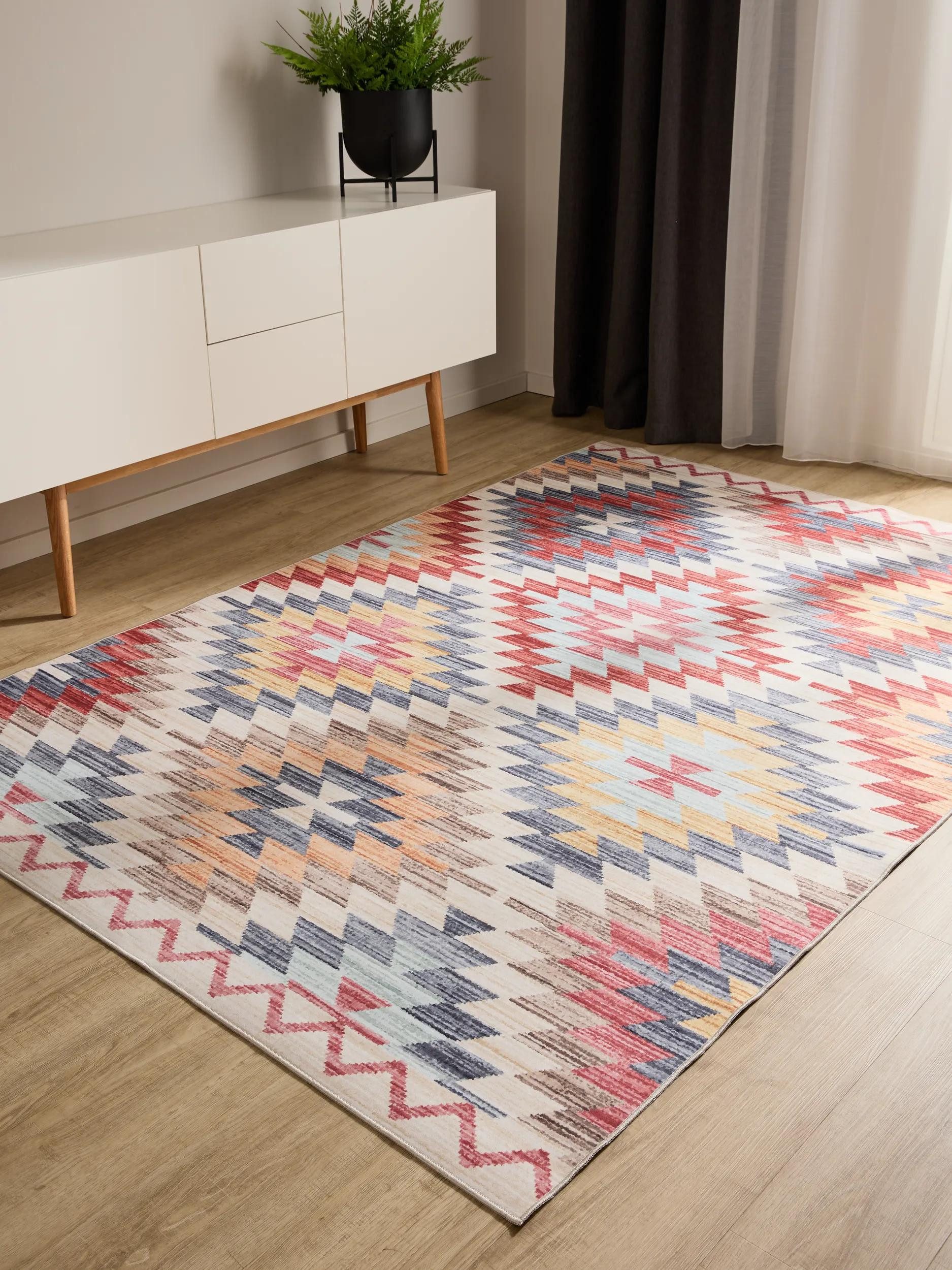 benuta Teppich George, rechteckig, Höhe: 5 mm, Vintage-Look, Kurzflor, Teppich Wohnzimmer, Schlafzimmer, Waschbar