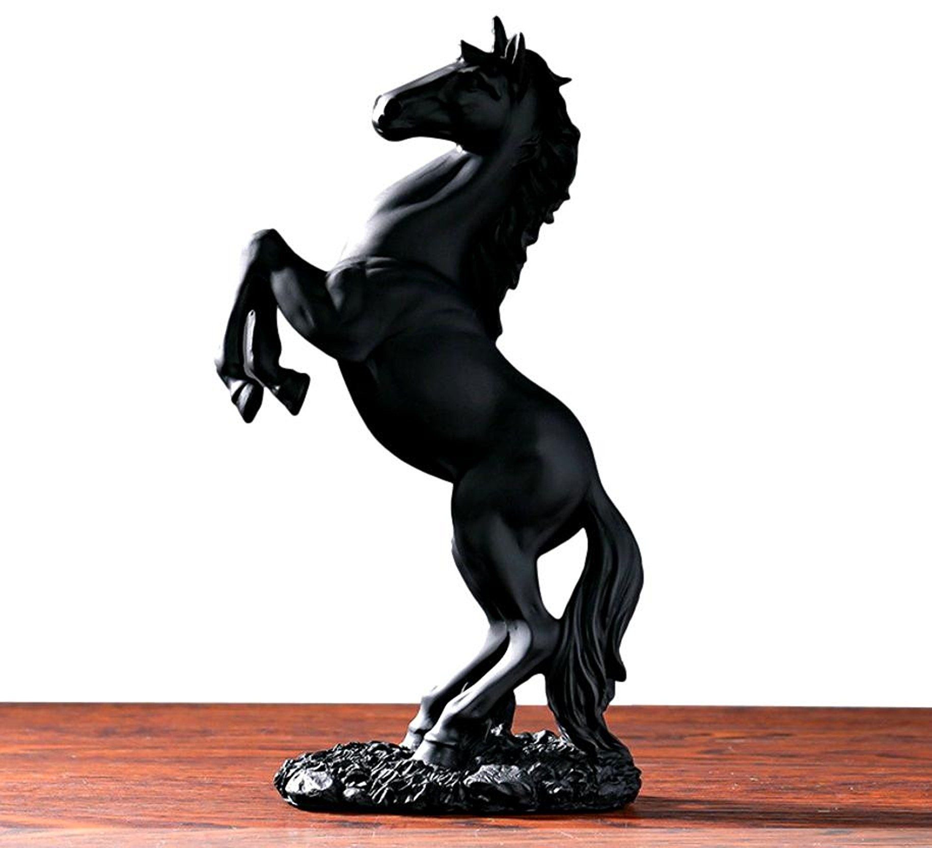 BAYLI Skulptur Stehendes Pferd auf Sockel - Kunstharzstatue für Zuhause - P günstig online kaufen