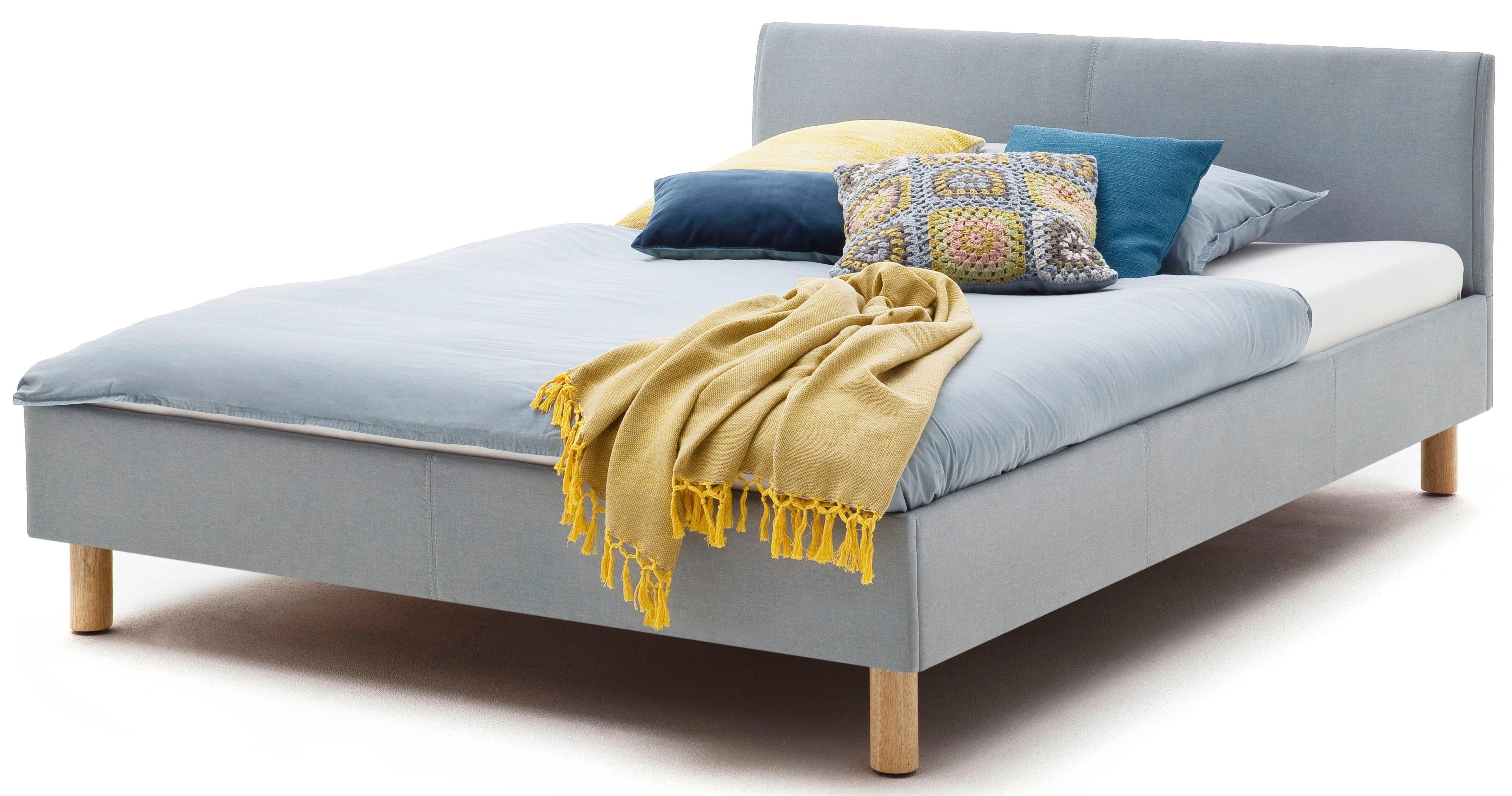 meise.möbel Polsterbett Lena in verschiedenen Breiten und Farben erhältlich, Breite 120cm & 140cm, mit Holzfüßen