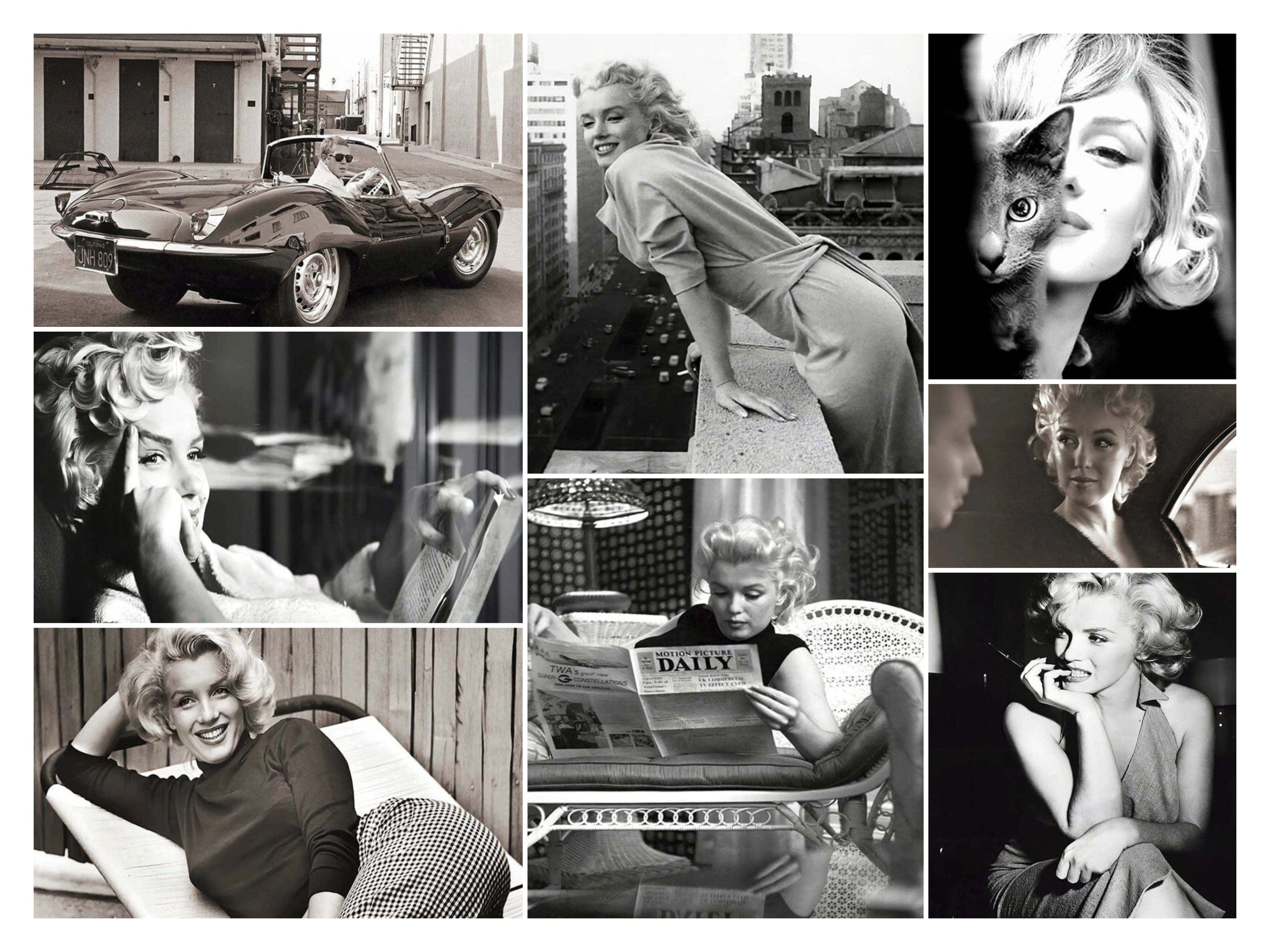 JUSTGOODMOOD Poster Marylin Monroe Wandbilder Wohnzimmer Schlafzimmer Deko Print Bilder oh, B (1 St)