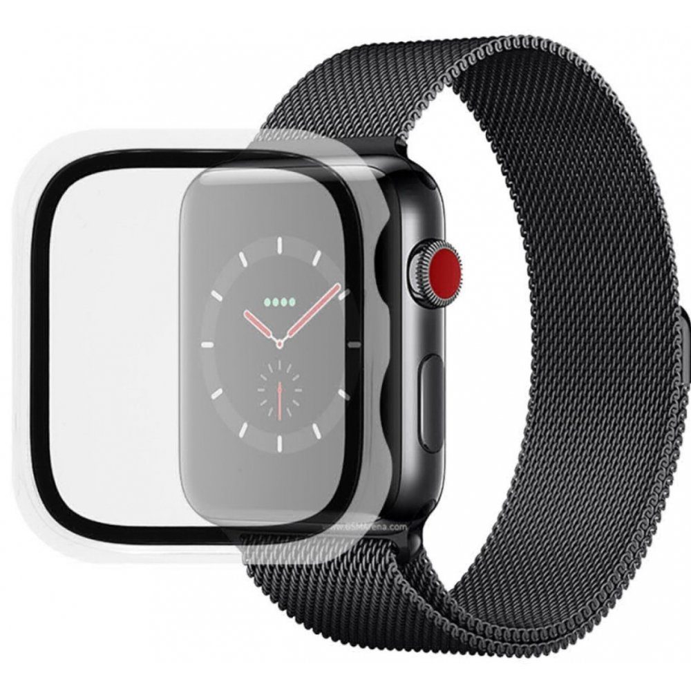 4smarts Smartwatch-Hülle Full Body Hard Cover Apple Watch Series 7 41mm  Schutzhülle transparent