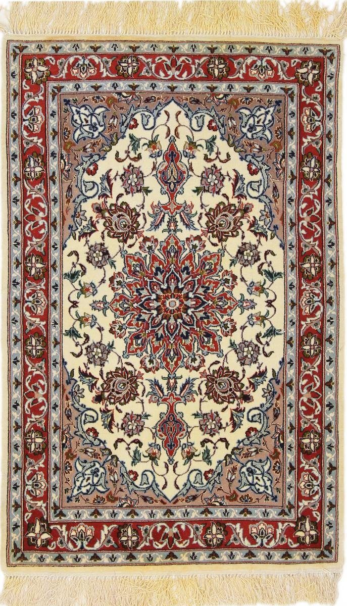 Orientteppich Isfahan Seidenkette 73x115 Handgeknüpfter Orientteppich, Nain Trading, rechteckig, Höhe: 8 mm