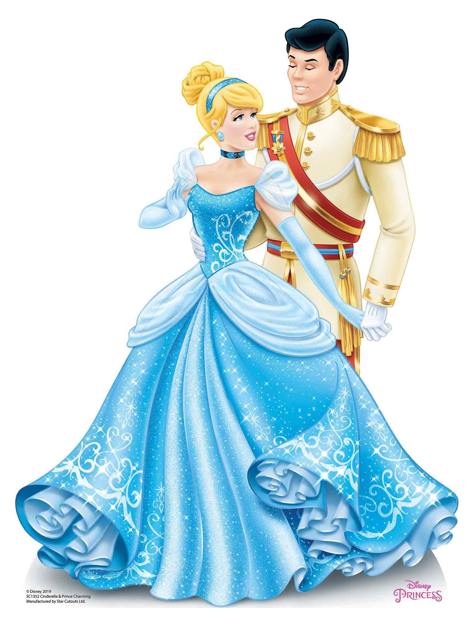 Dekofigur Disney Pappaufsteller Cinderella und Prinz Charming