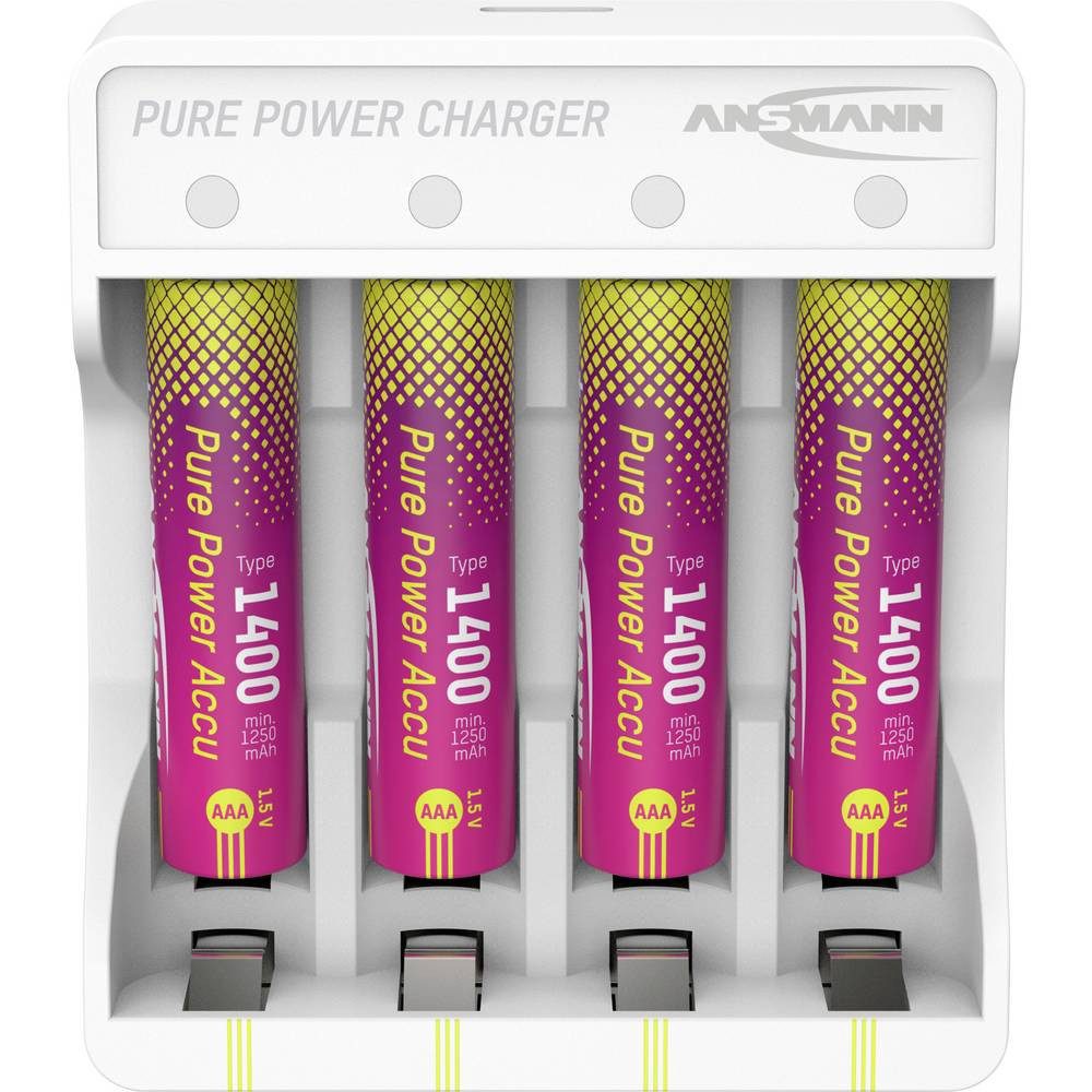 ANSMANN AG Pure Power Set 4× Micro AAA Akkus und Lademodul Micro (AAA)-Akku Akku