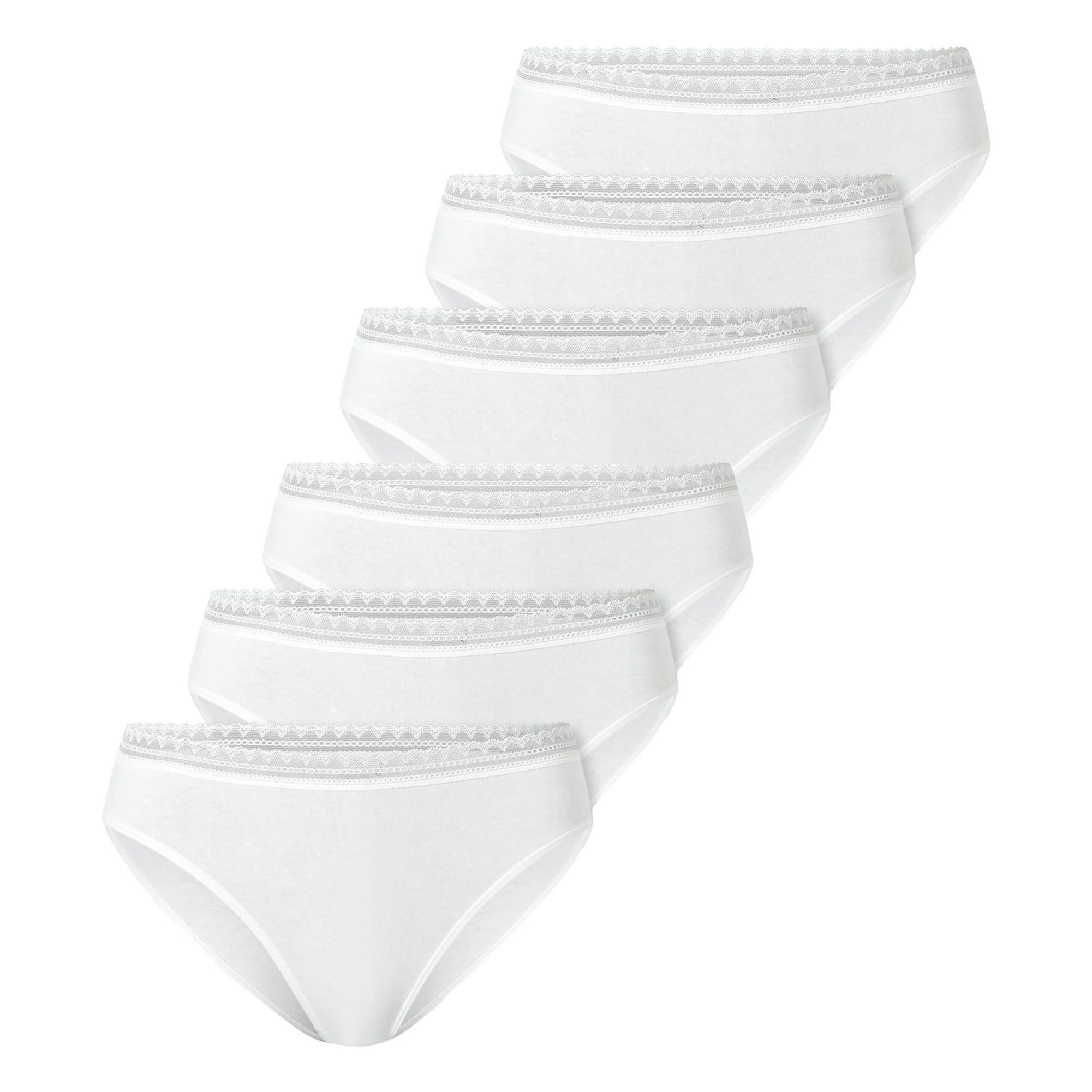 Slip Damen Slip 6er Pack Baumwolle