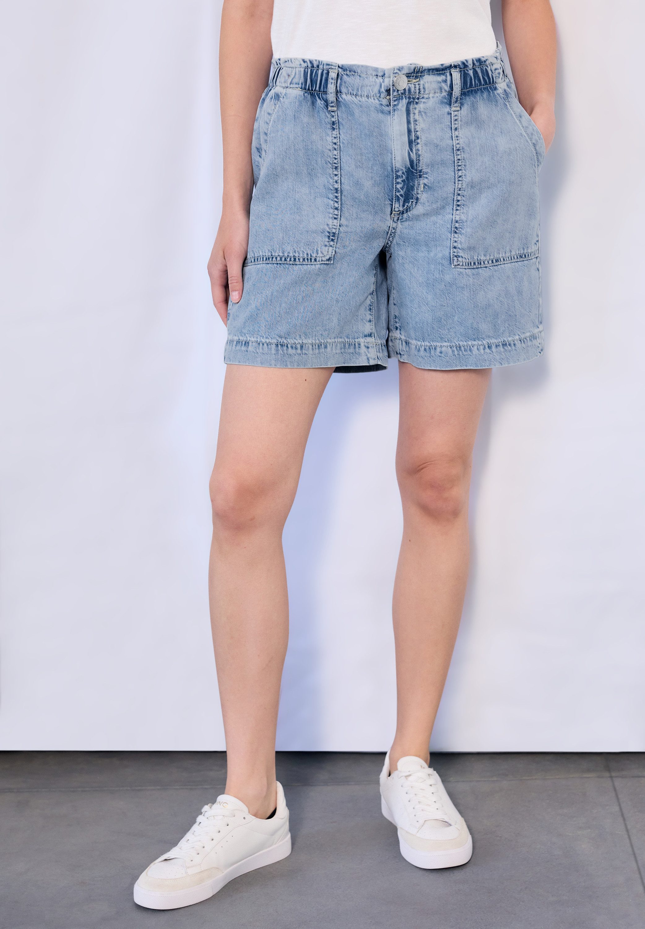 STREET ONE STUDIO Loose-fit-Jeans mit Elastikbund günstig online kaufen