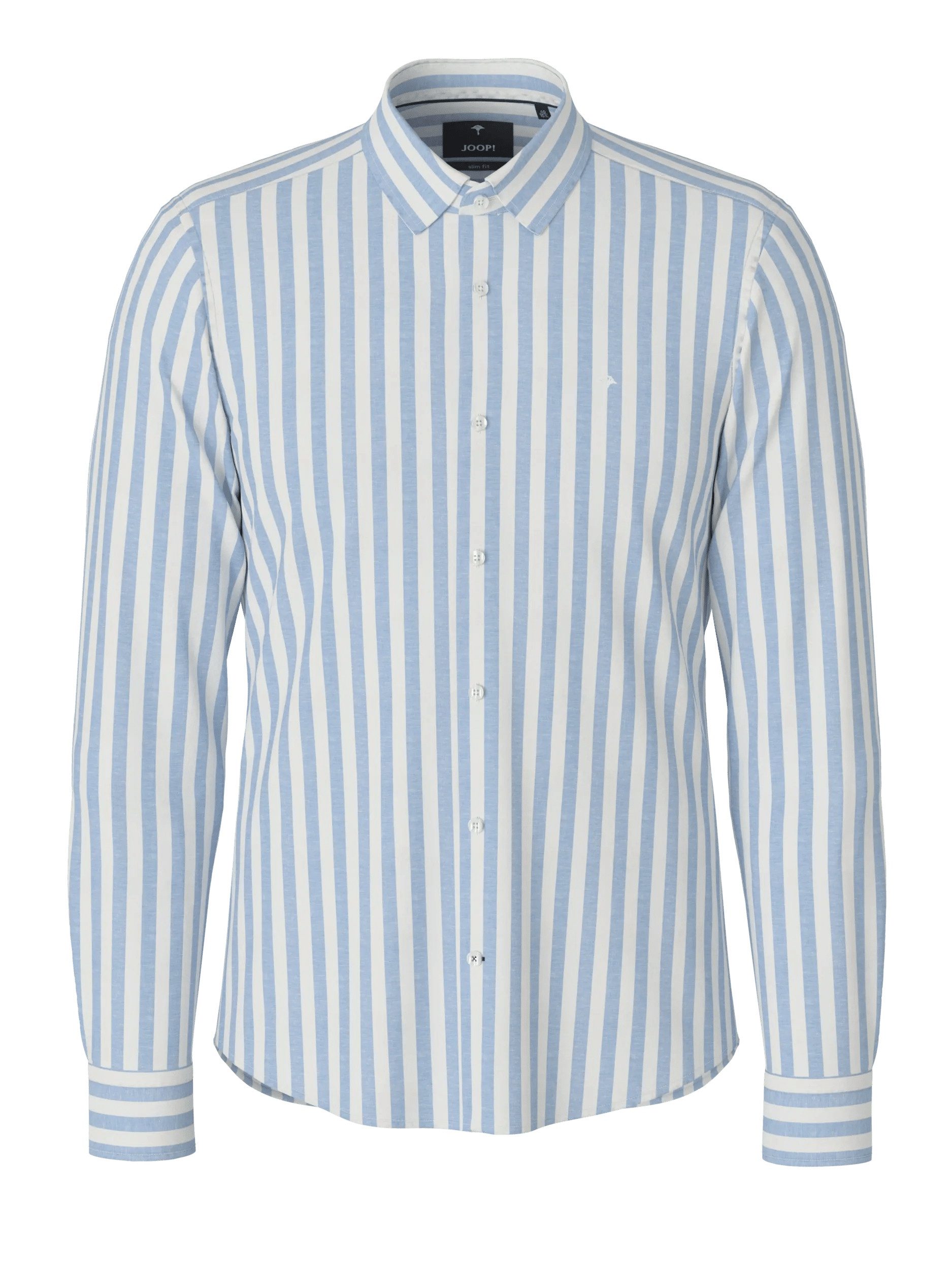 JOOP! Langarmhemd Pit Leinehemd, schmale Passform, Kentkragen