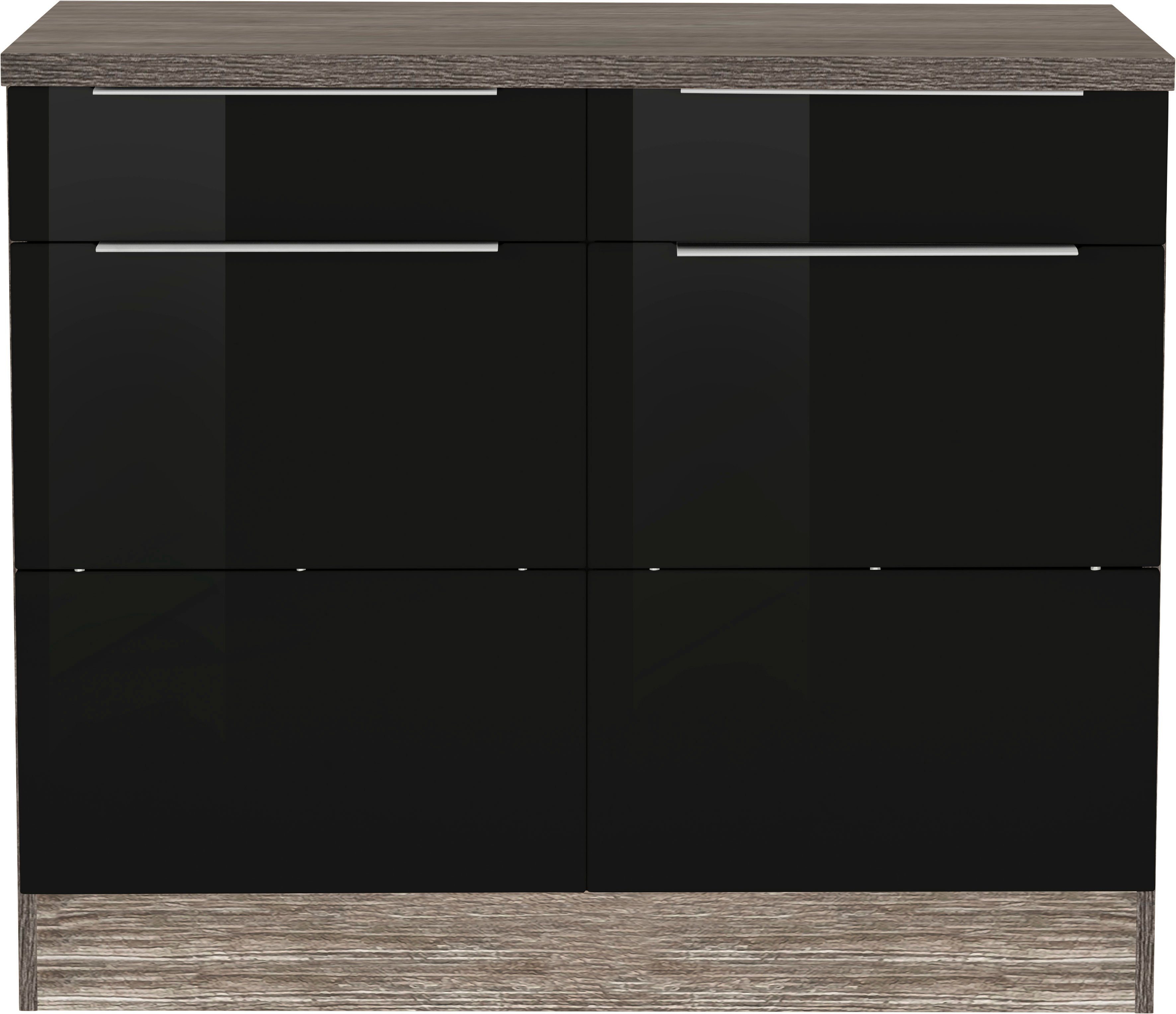 KOCHSTATION Unterschrank KS-Brindisi 100 cm breit, viel Stauraum