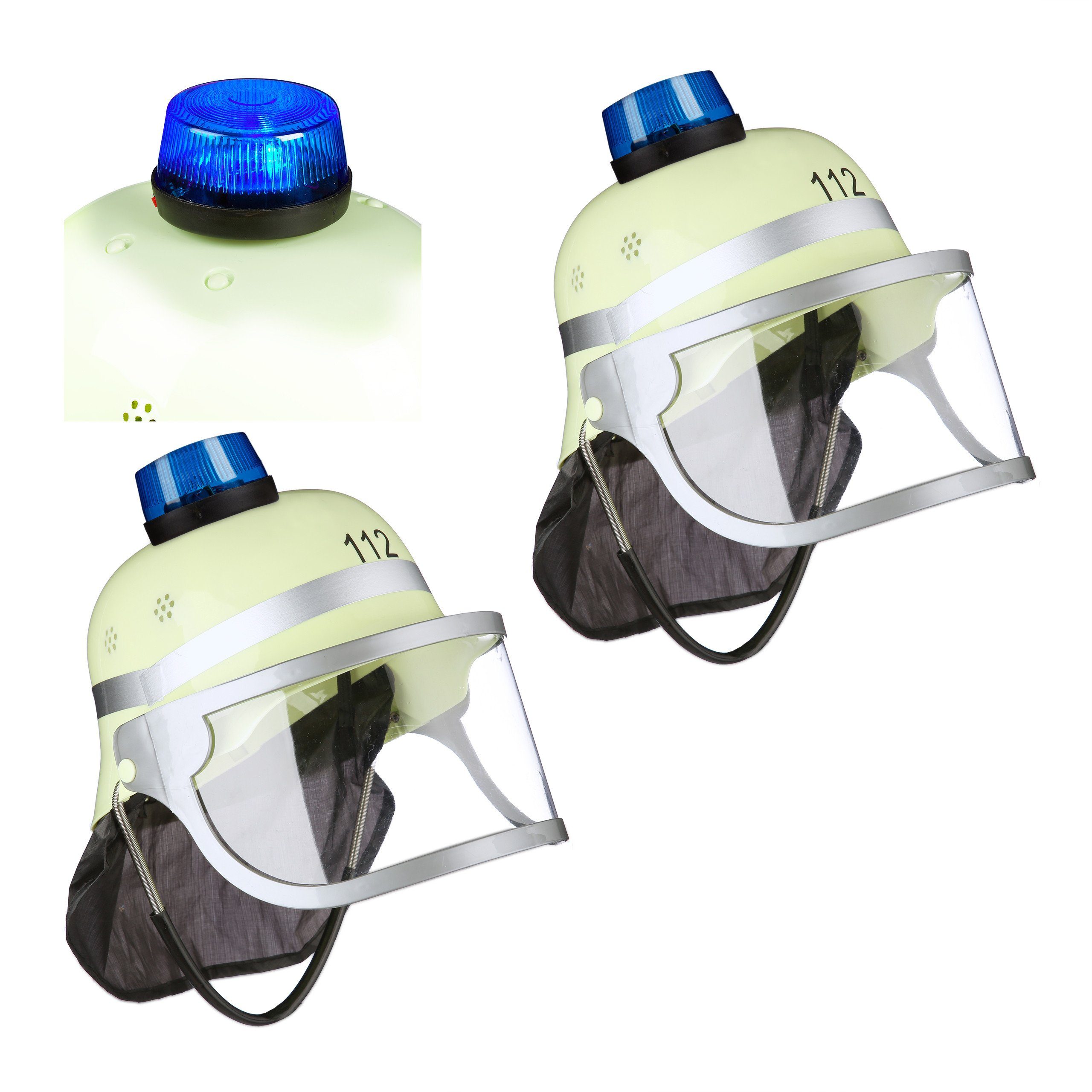 Feuerwehrhelm 2 x Feuerwehrhelm Kinder
