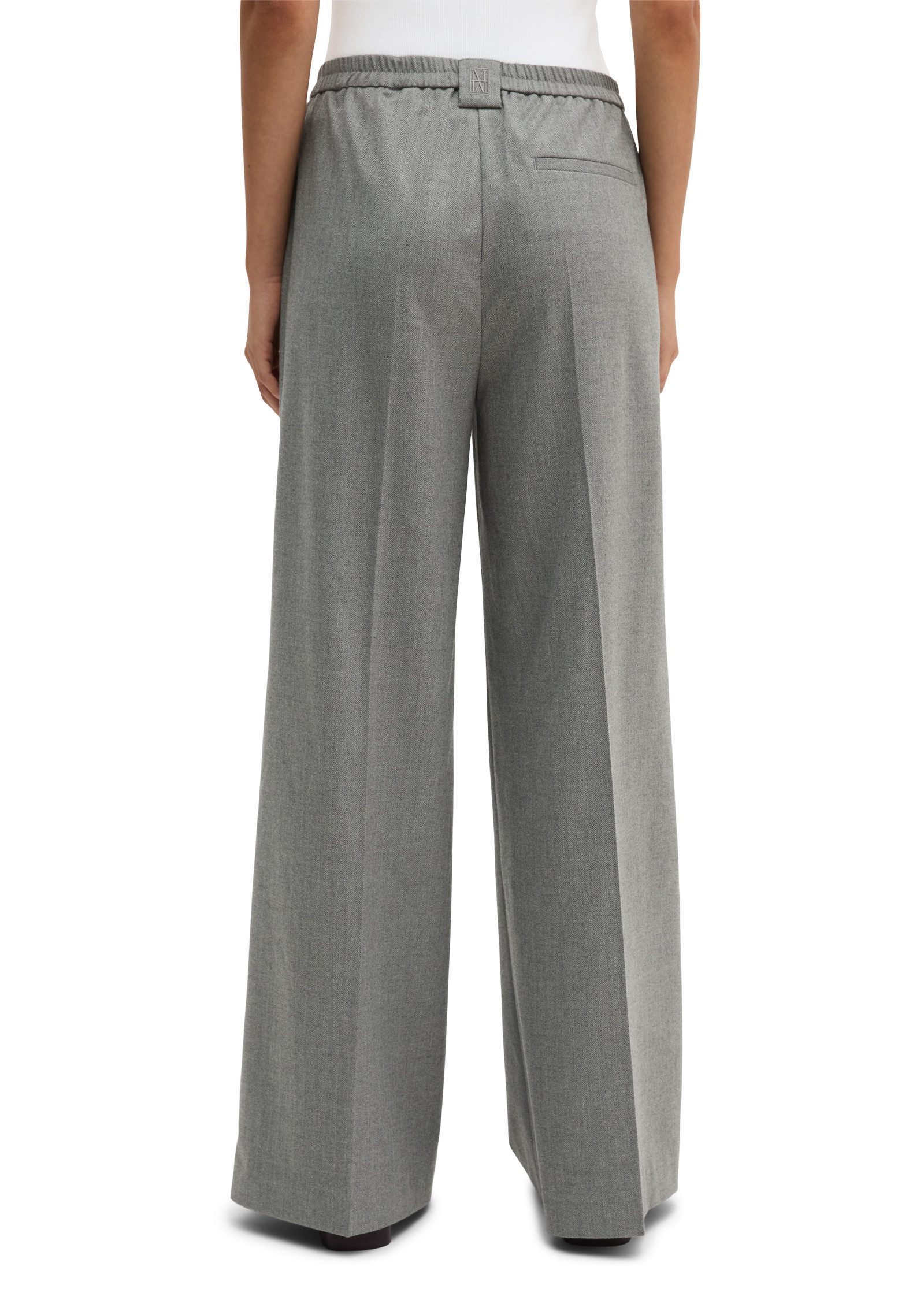 Marc O'Polo Webhose MARGO WIDE in Woll-Optik, mit lässig langen Beinen