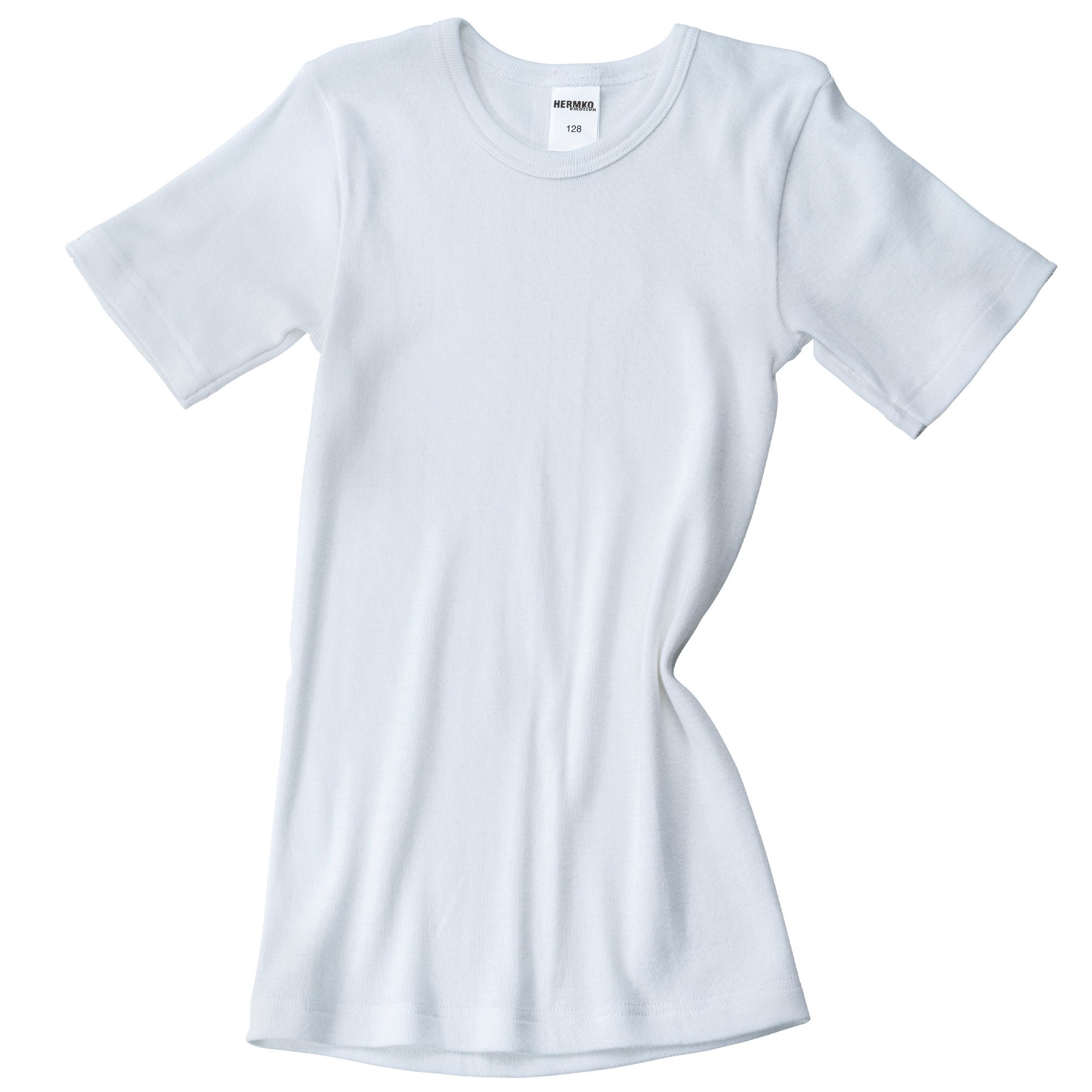 HERMKO Unterziehshirt 2810 100 % Bio-Baumwolle, Jungen & Mädchen, kurzarm, Feinripp
