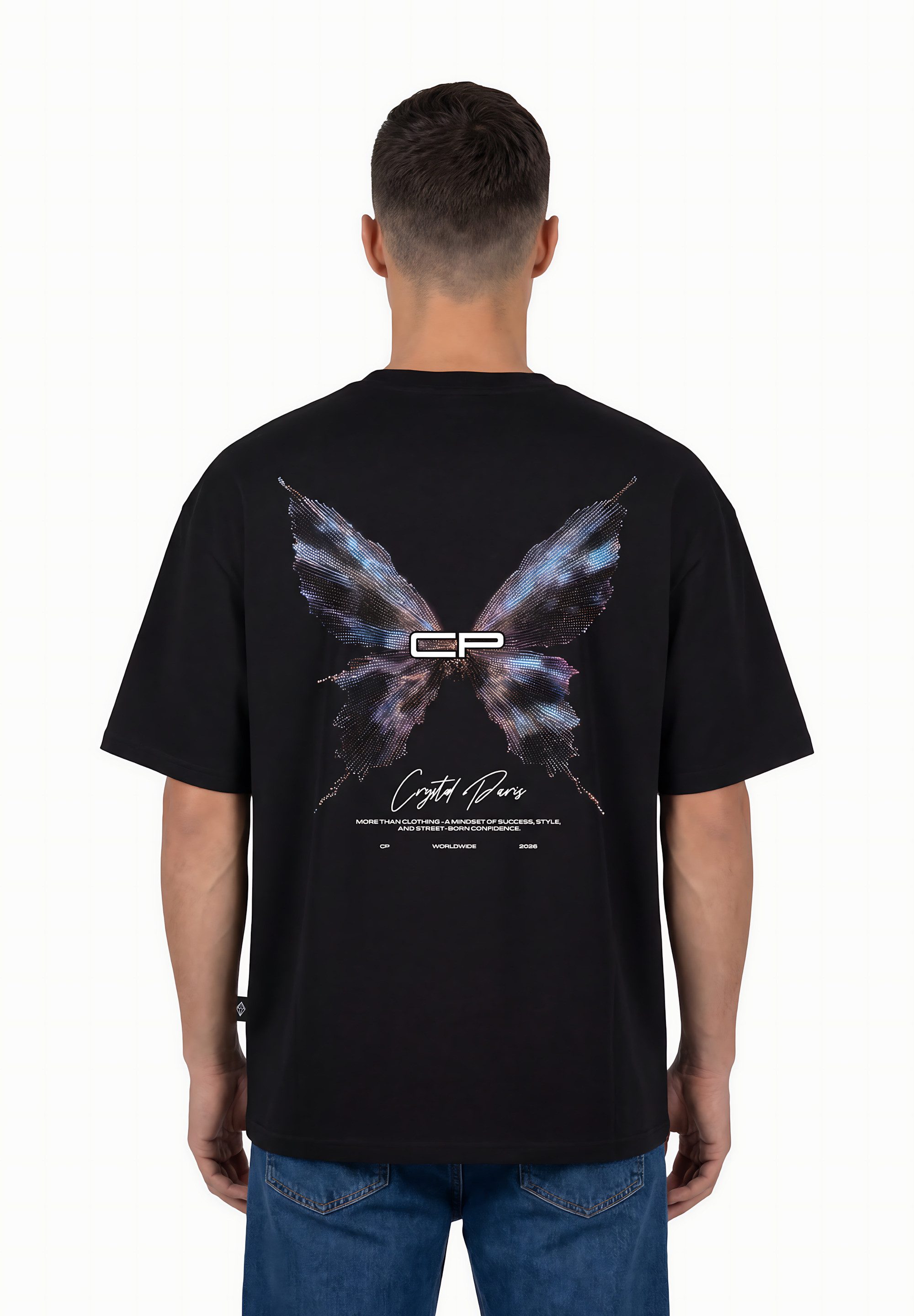 Crystal Paris T-Shirt Butterfly (1-tlg)