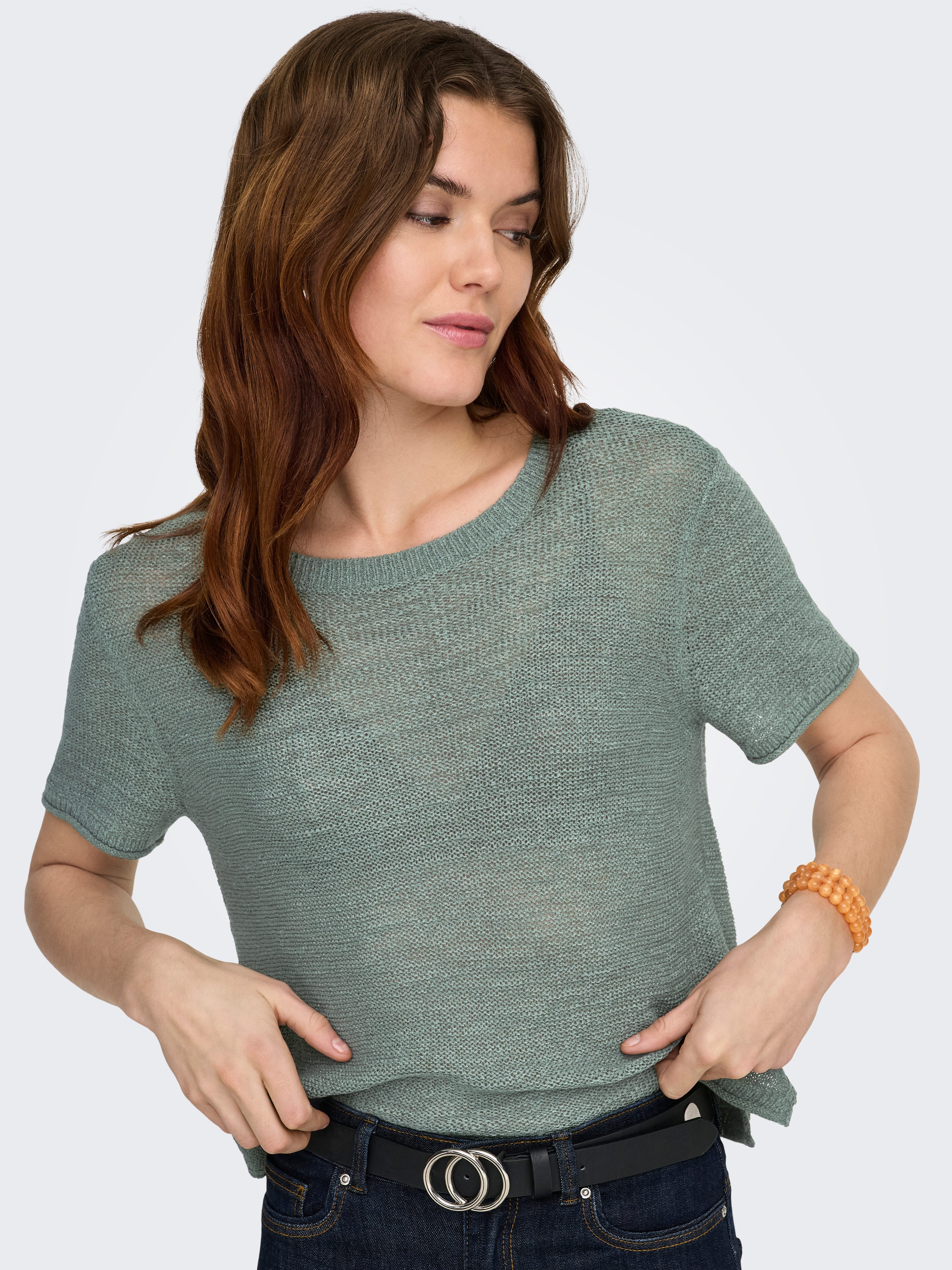 ONLY Kurzarmpullover ONLSUNNY S/S PULLOVER NOOS KNT mit Strukturmuster günstig online kaufen