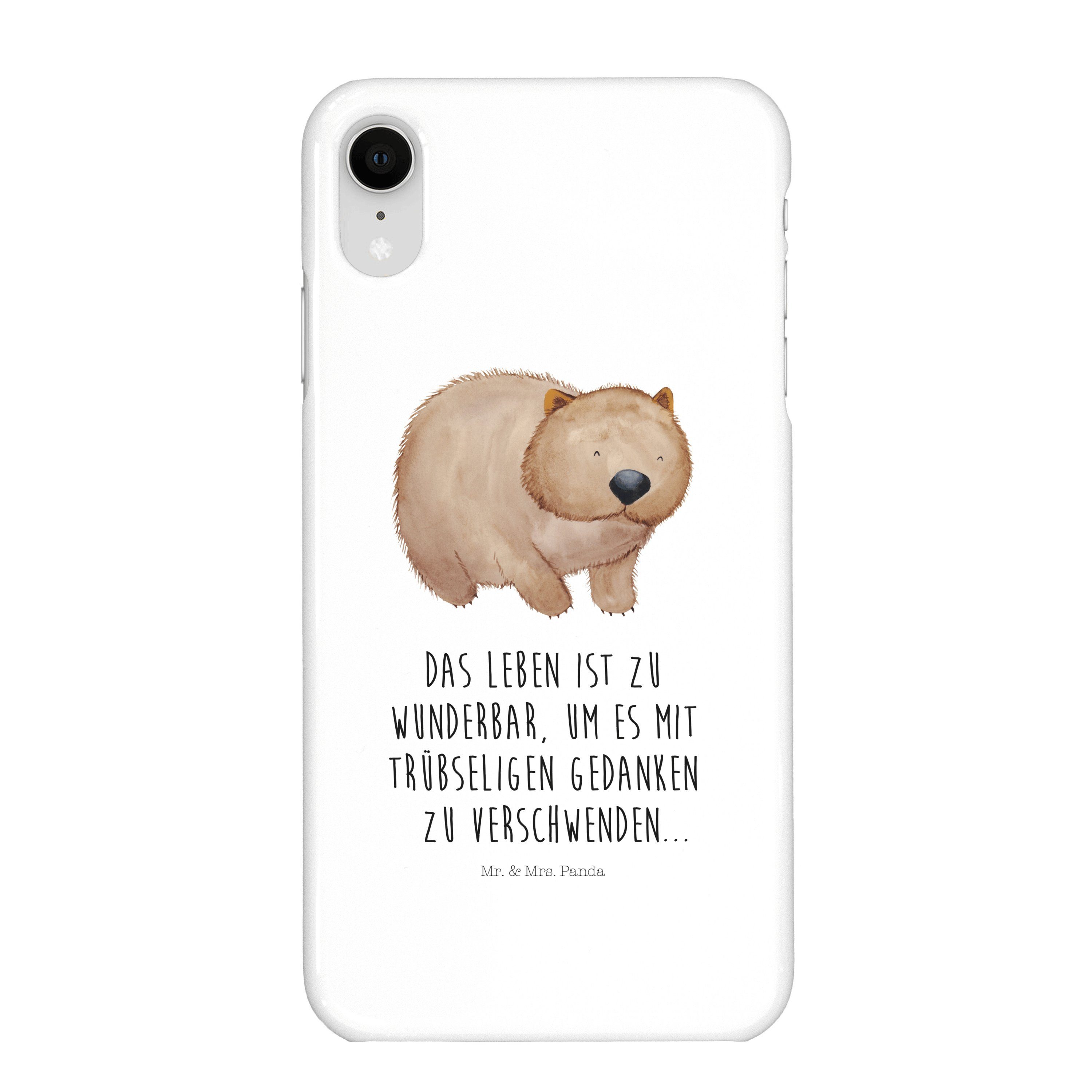 Mr. & Mrs. Panda Handyhülle Wombat - Weiß - Geschenk, Tiere, Das Leben ist schön, Iphone XR Handy