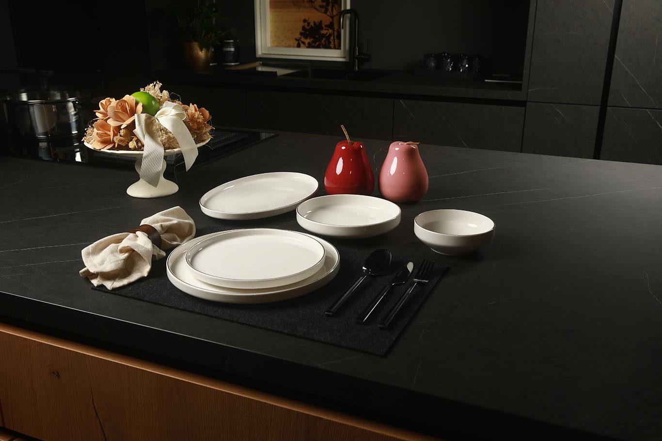 Geschirr-Set Kombiservice Geschirr-Set Veloura Gold, 6 Personen, 25-tlg. Porzellan