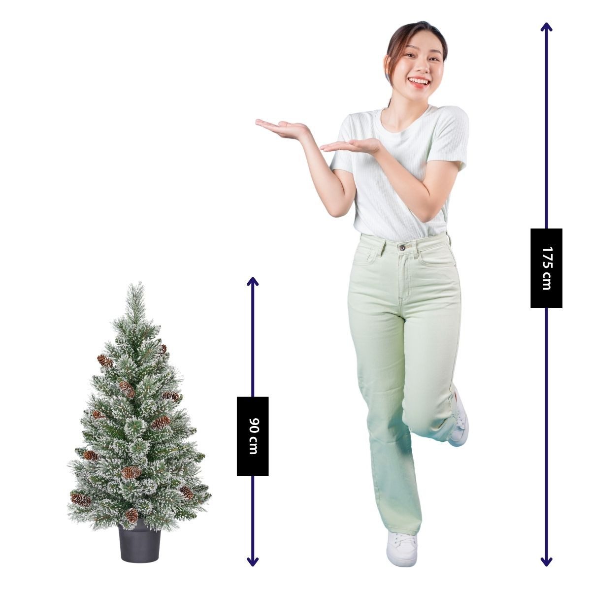 Black Box Trees Künstlicher Weihnachtsbaum Black Box Trees Vandans Weihnachtsbaum potted gruen frosted TIPS 96 -