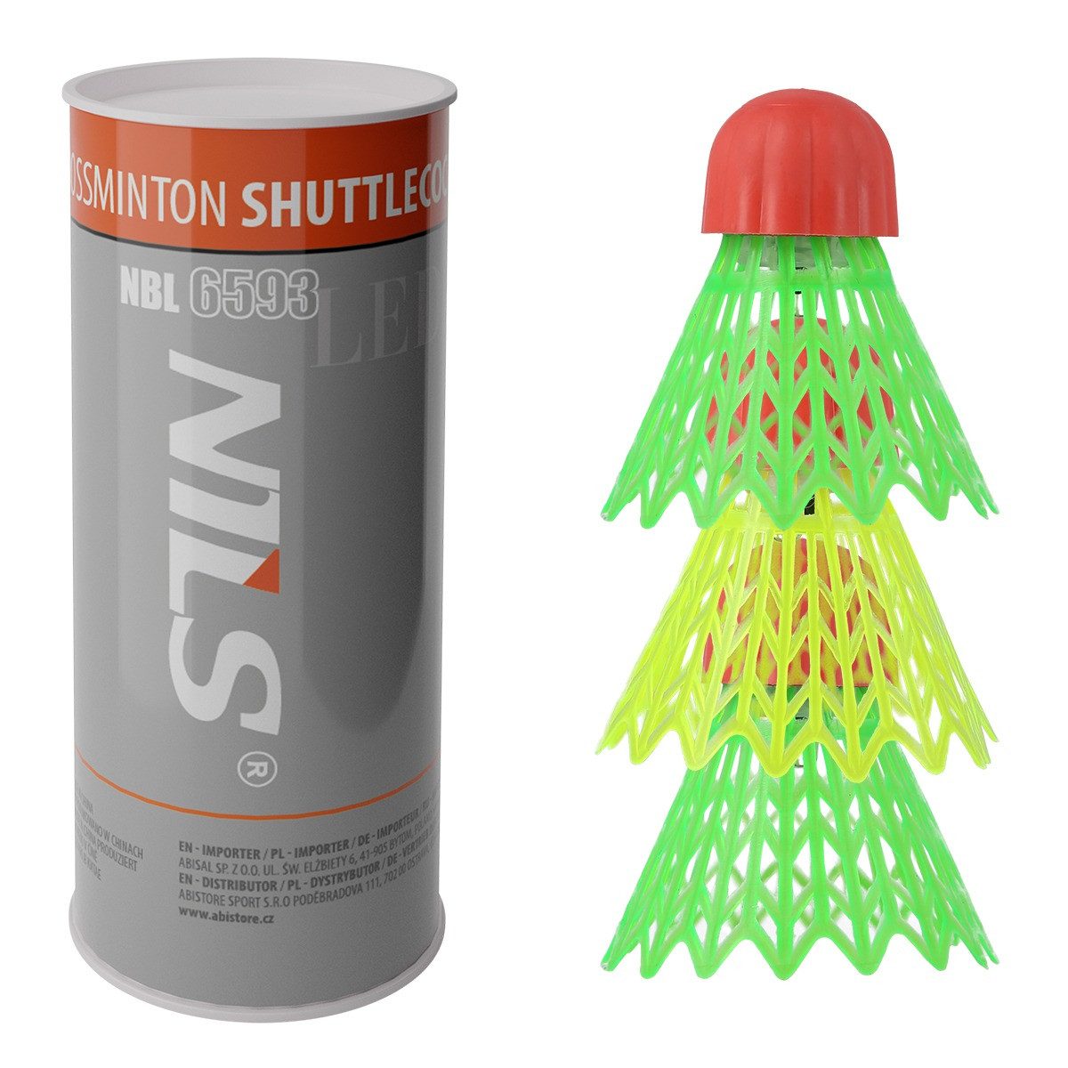COFI 1453 Badmintonball LED Speedminton-Federbälle – 3er-Set für Tag & Nacht (3-St)