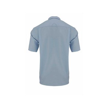 OLYMP Langarmhemd blau regular fit (1-tlg)