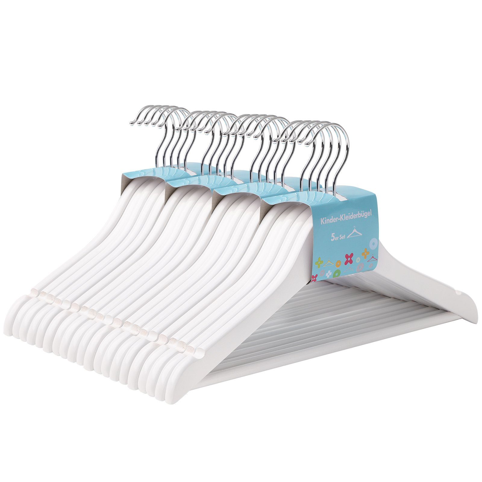 SONGMICS Kleiderbügel, Kinderkleiderbügel aus Massivholz, 20 günstig online kaufen