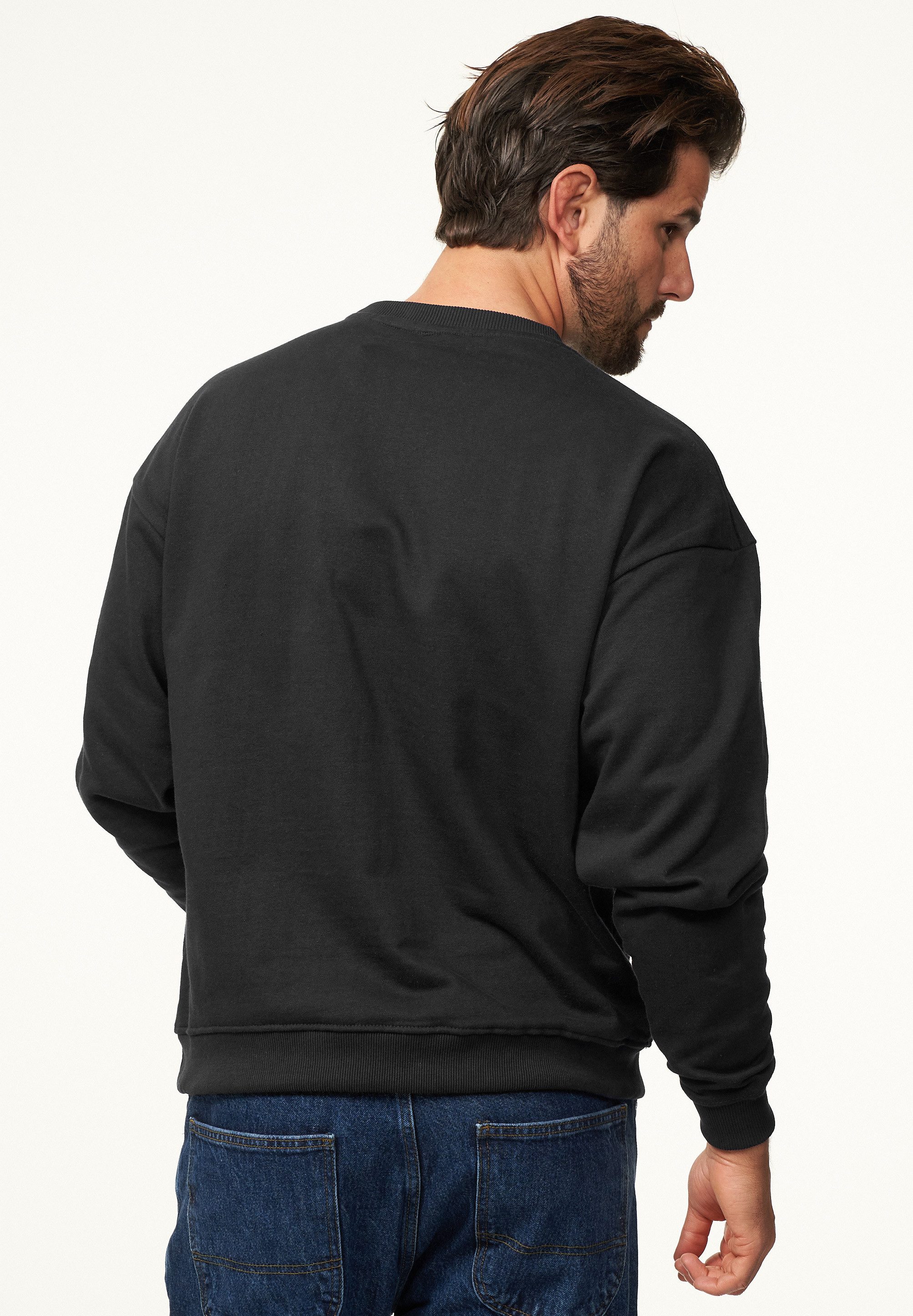 SOULSTAR Sweatshirt S2PAJU Herren Oversize Pullover mit Rundhals-Ausschnitt Crew-Neck Sweater