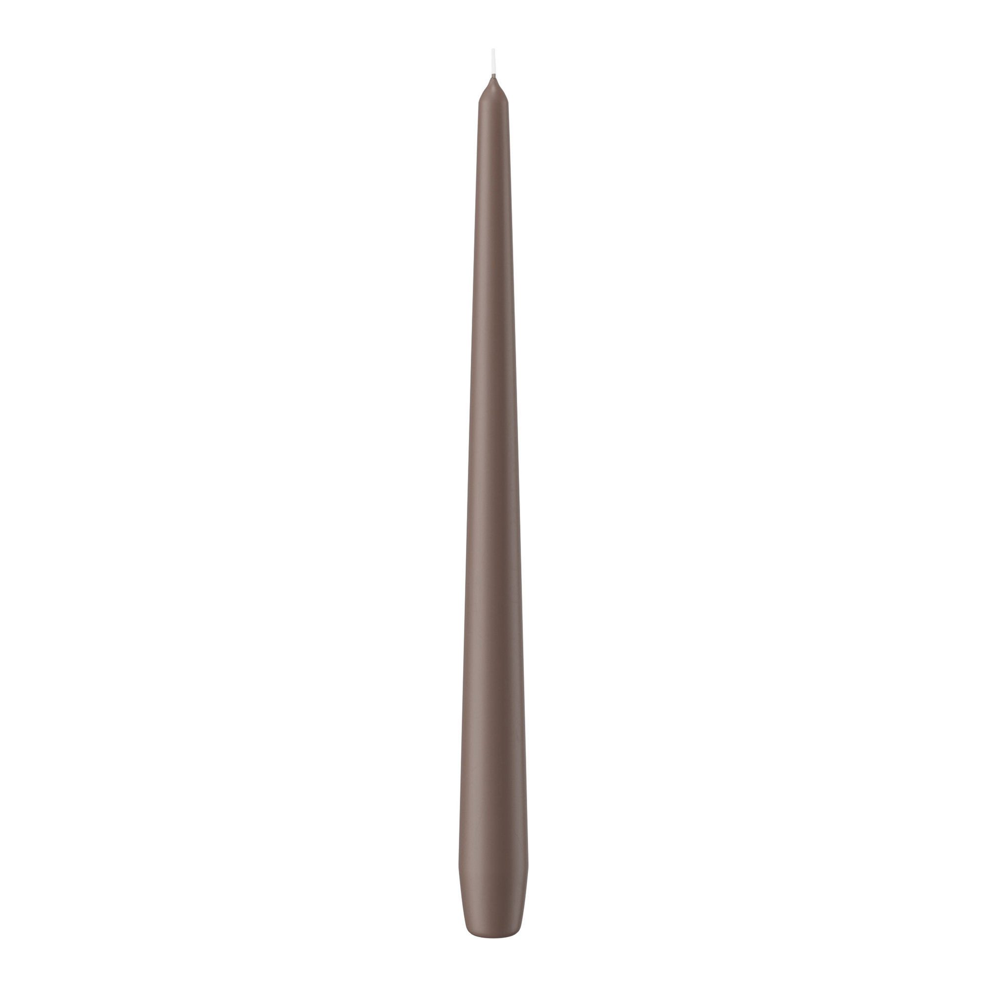 Wiedemann Kerzen Spitzkerze Spitzkerzen Taupe 300 x Ø 25 mm, 12 Stück