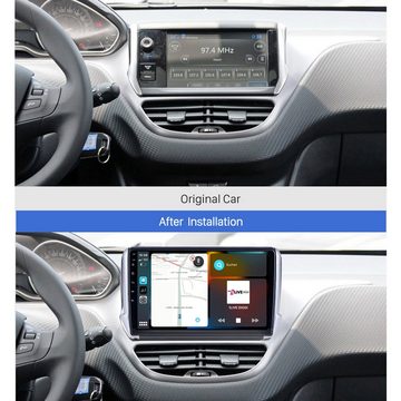 TAFFIO Für Peugeot 208 10.1" Touch Android Autoradio Bluetooth GPS CarPlay Einbau-Navigationsgerät
