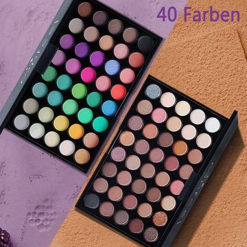 Scheiffy Lidschatten-Palette Make-up-Palette,40 Lidschattenfarben,matte und schimmernde Palette