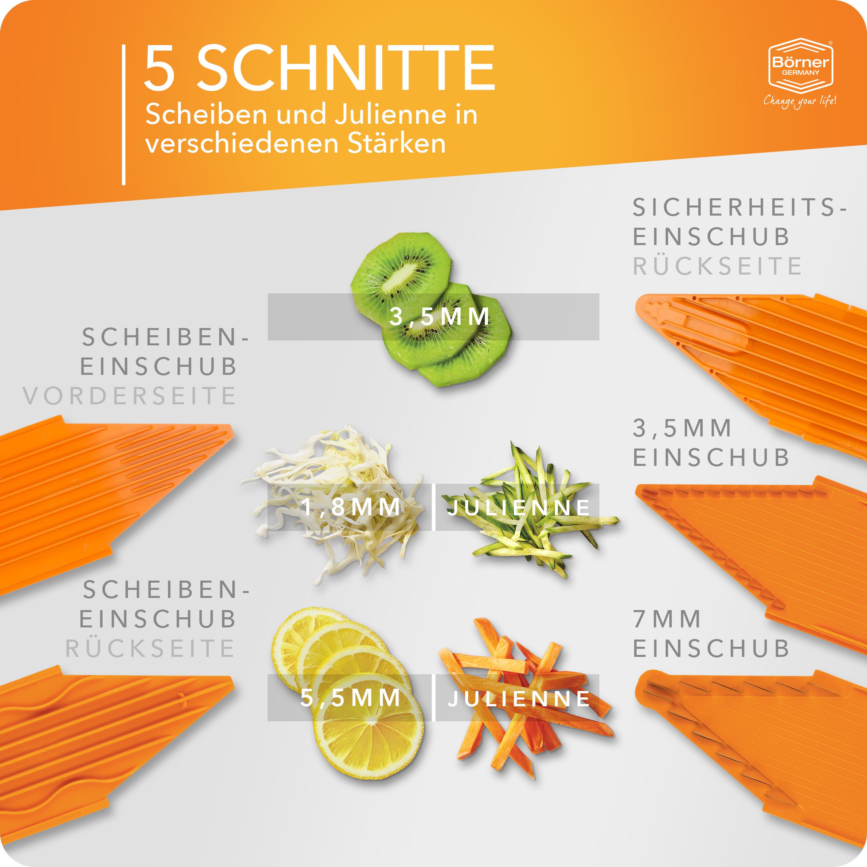 Börner Gemüsehobel Gemüsehobel V1 ClassicLine Profi Set