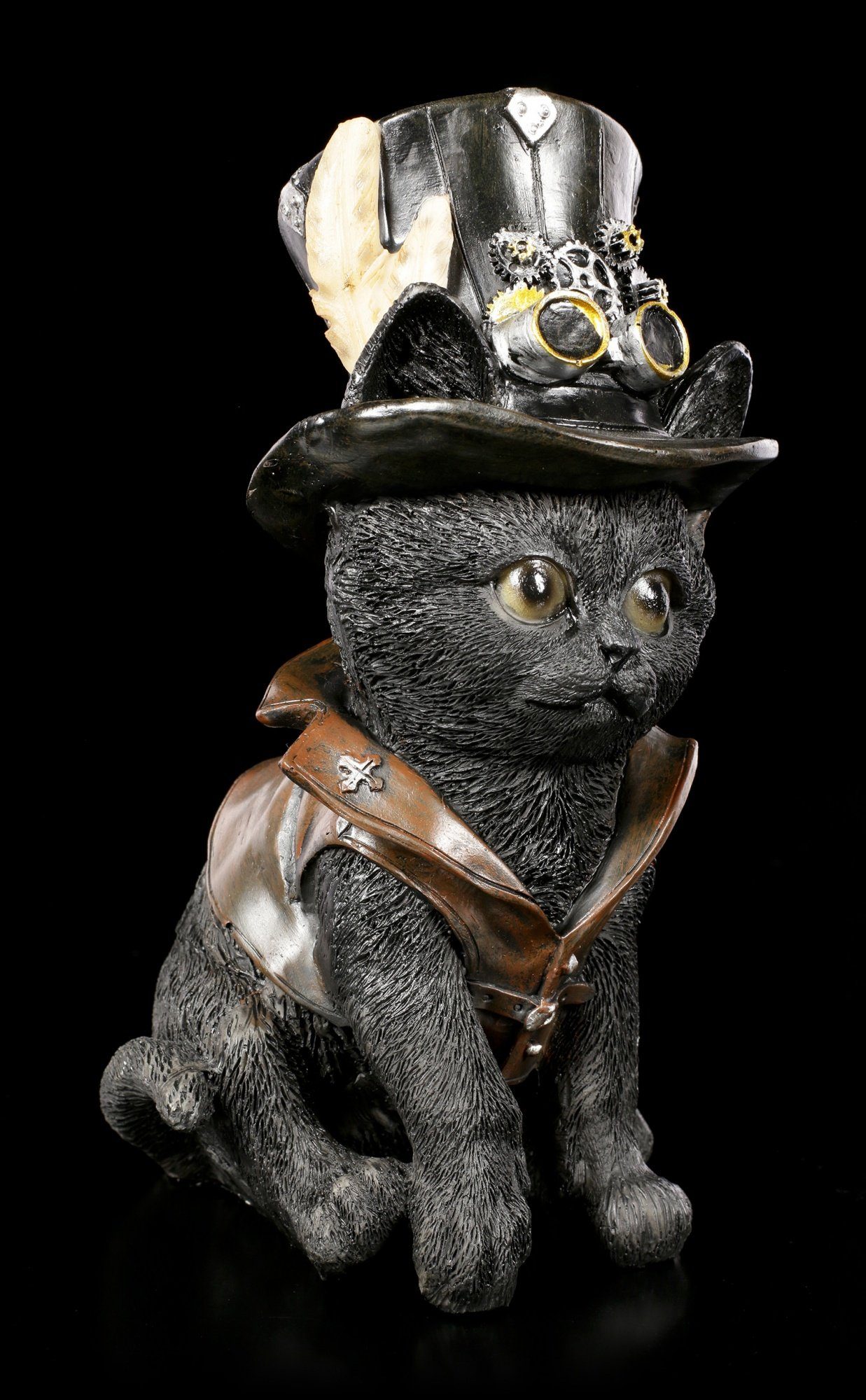 - Katzen Figur GmbH Dekoration Cogsmiths Tierfigur Cat Figuren Shop Steampunk -